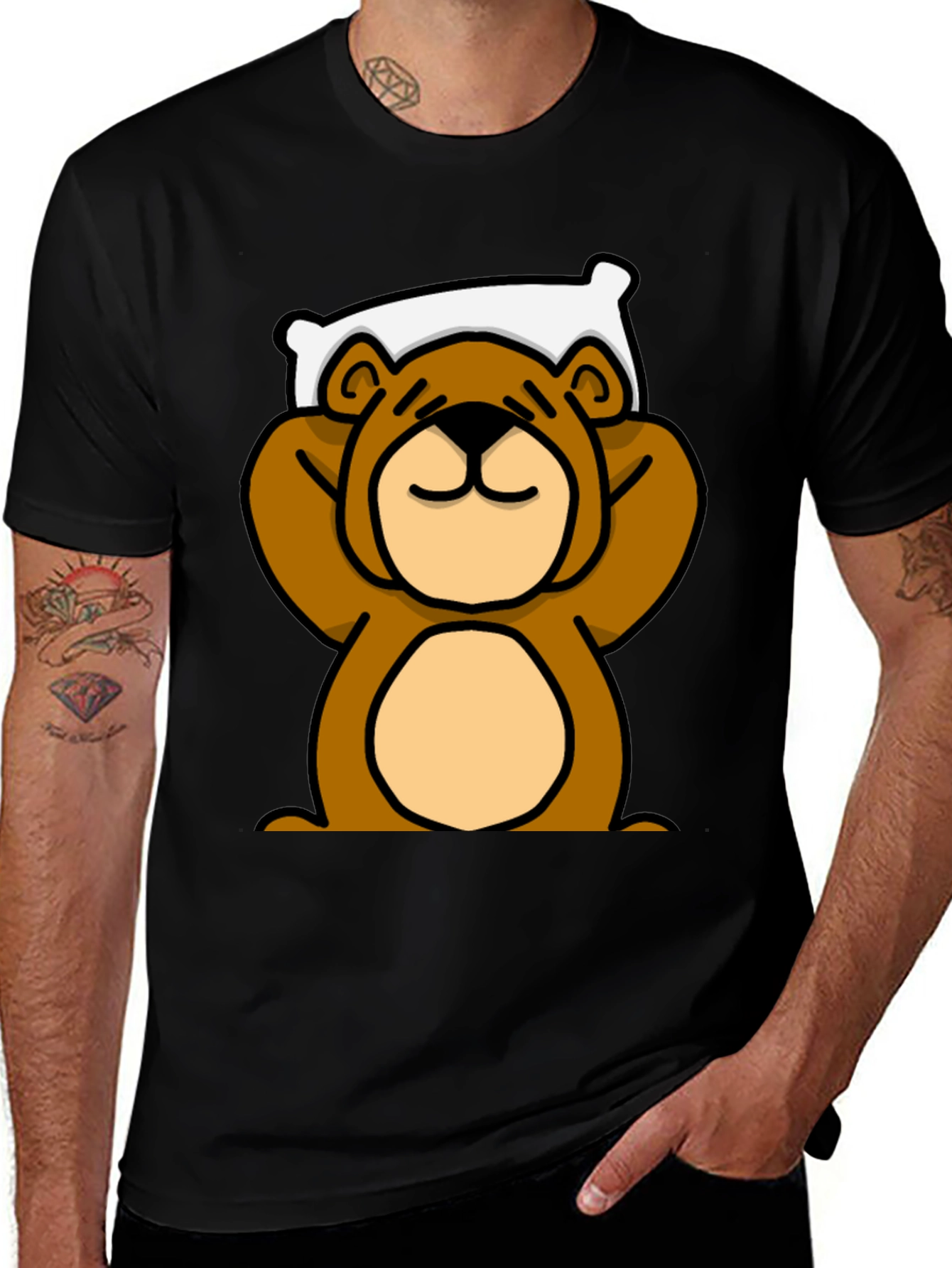 Variant 10 of Relaxed Bear Graphic T-Shirt - Comfortable Casual Wear