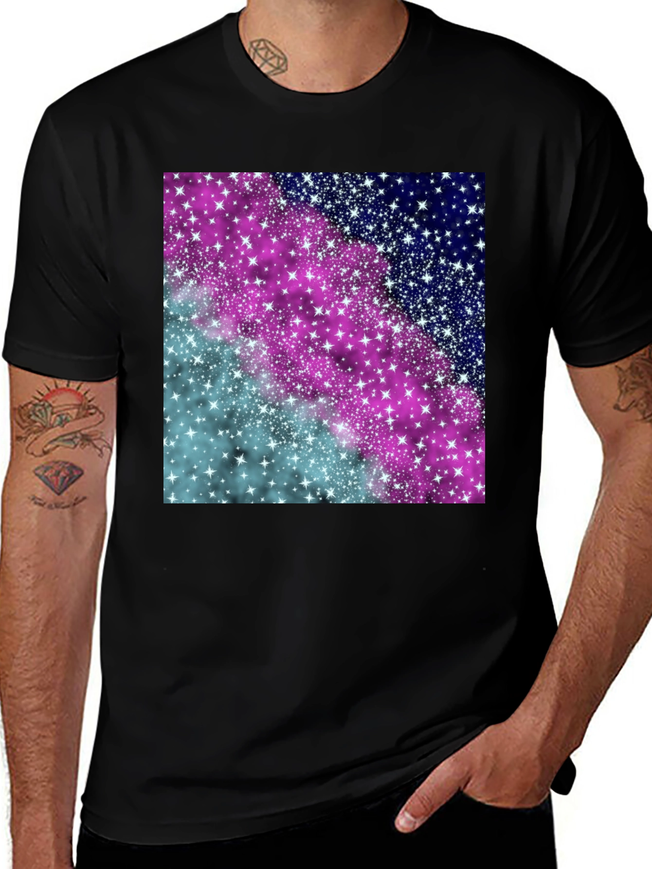 Variant 26 of Starry Galaxy T-Shirt - Celestial Design