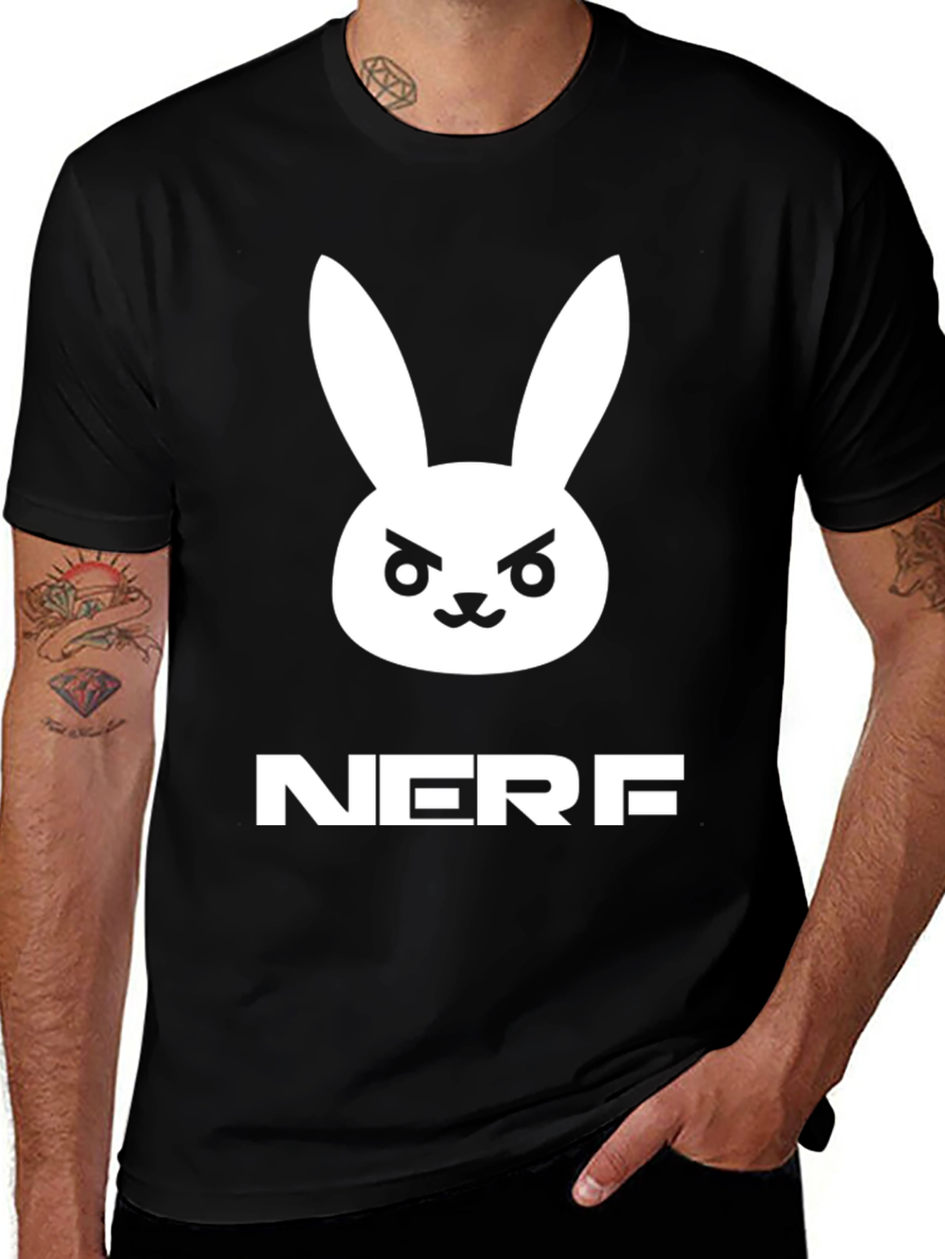 D.Va Bunny NERF Black T-Shirt