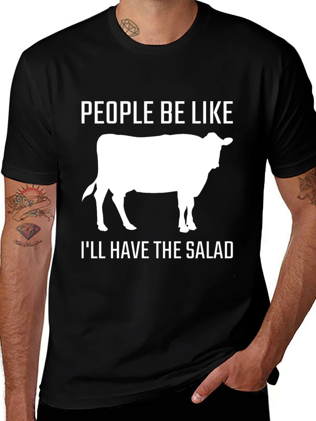 Variant 22 of Funny Cow Salad T-Shirt - People Be Like