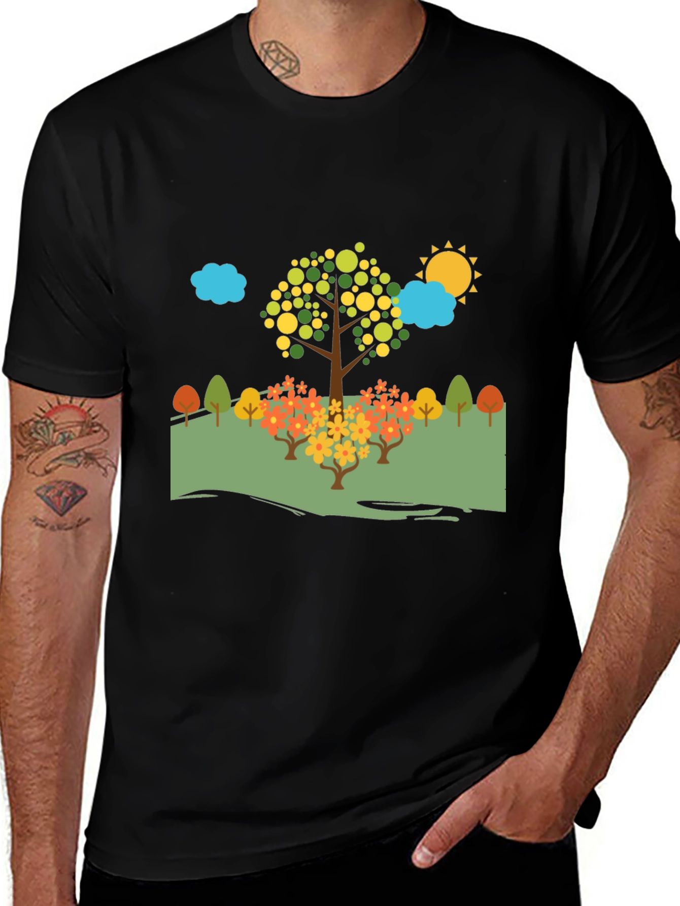 Variant 27 of Nature Scene Black T-Shirt