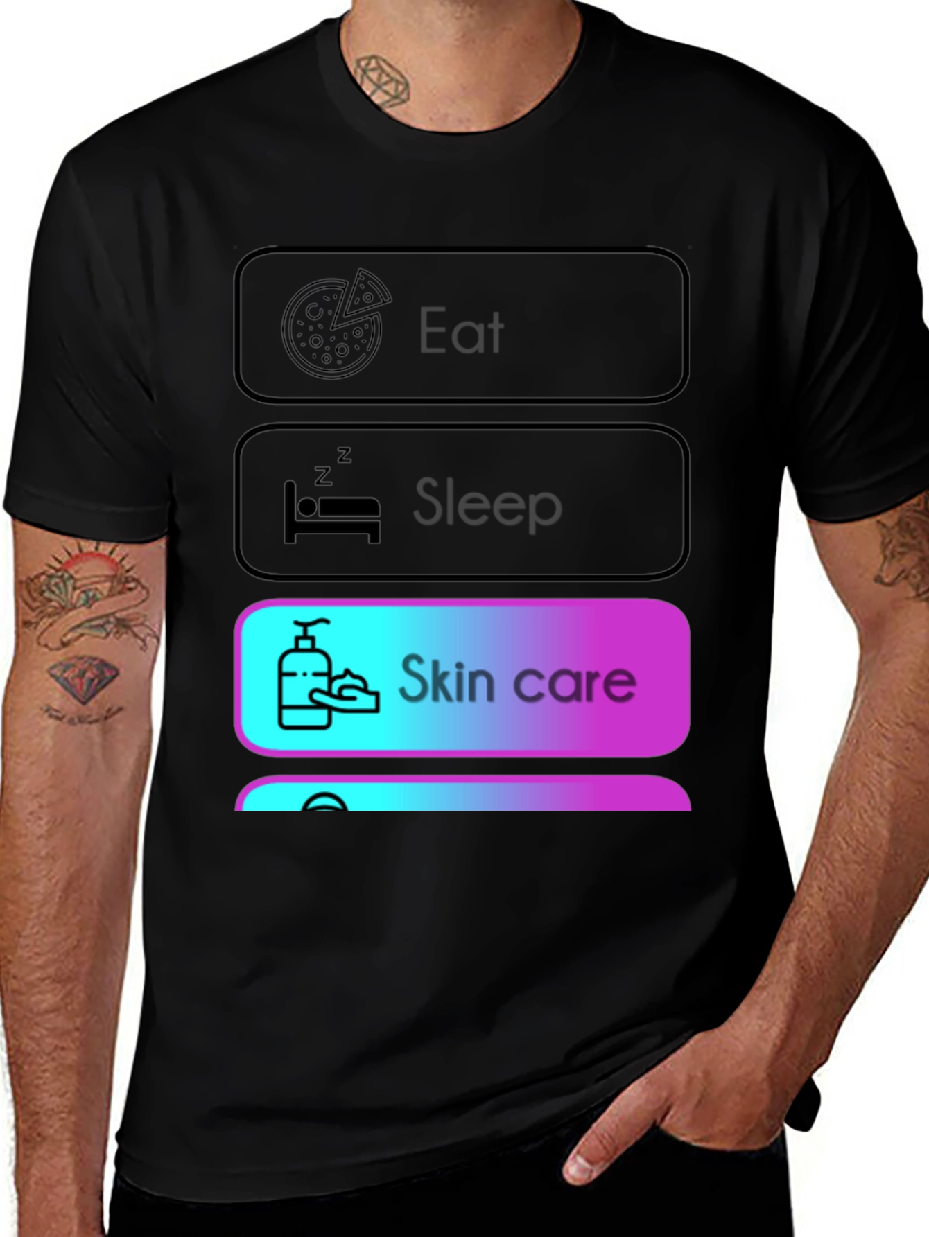 Variant 20 of Eat Sleep Skincare T-Shirt Funny Graphic Tee