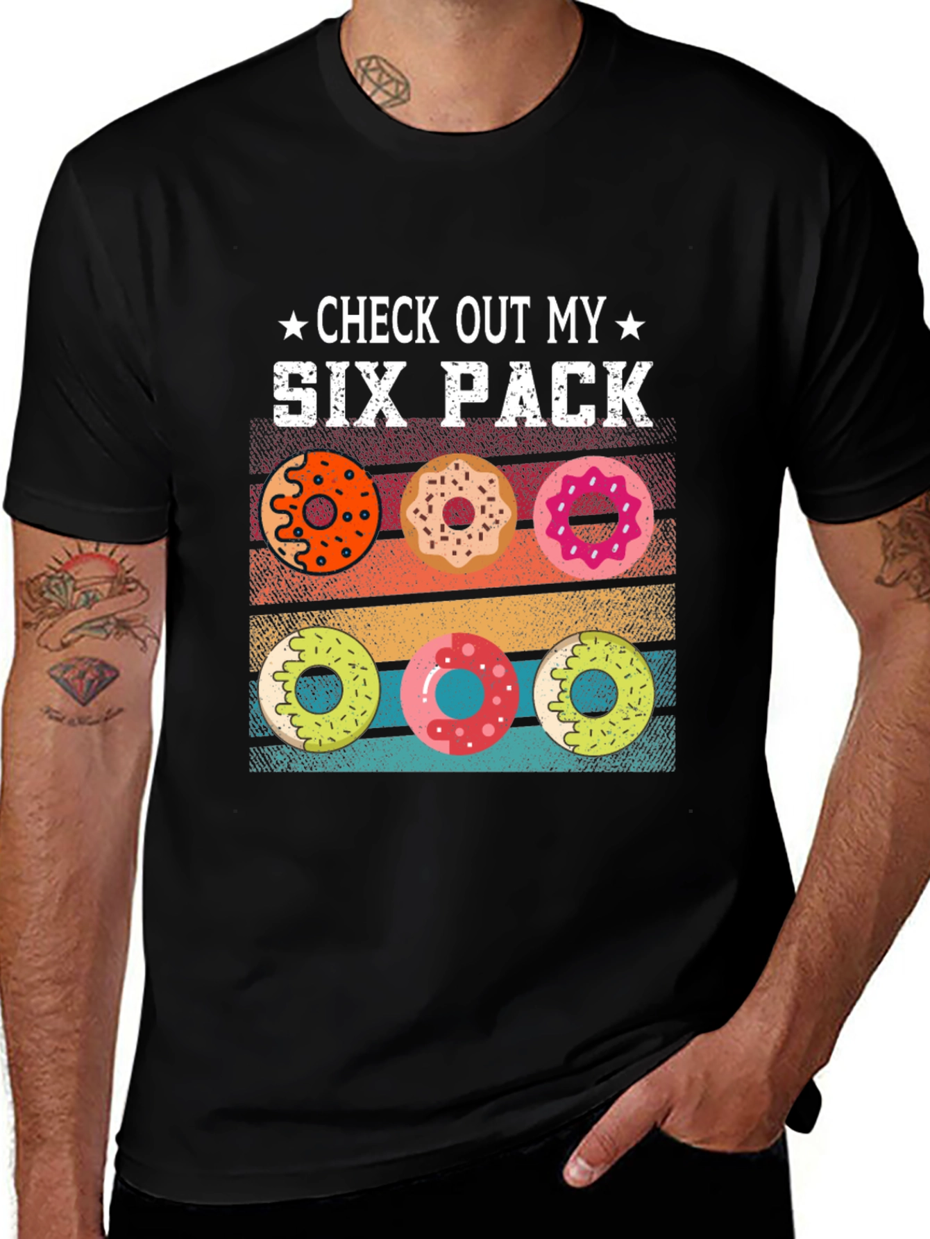 Variant 27 of Check Out My Six Pack Donuts Graphic T-Shirt