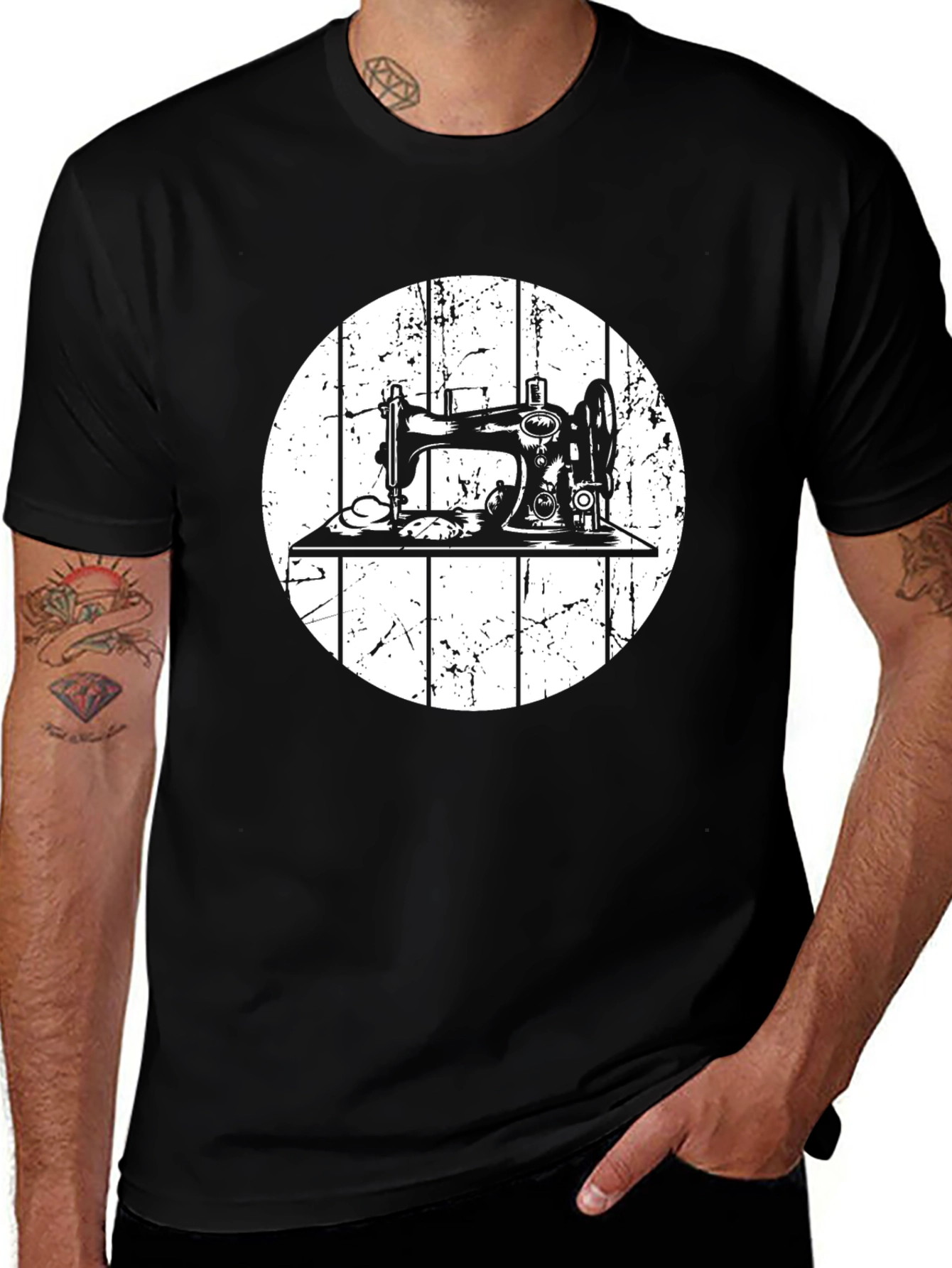 Variant 16 of Vintage Sewing Machine Graphic T-Shirt
