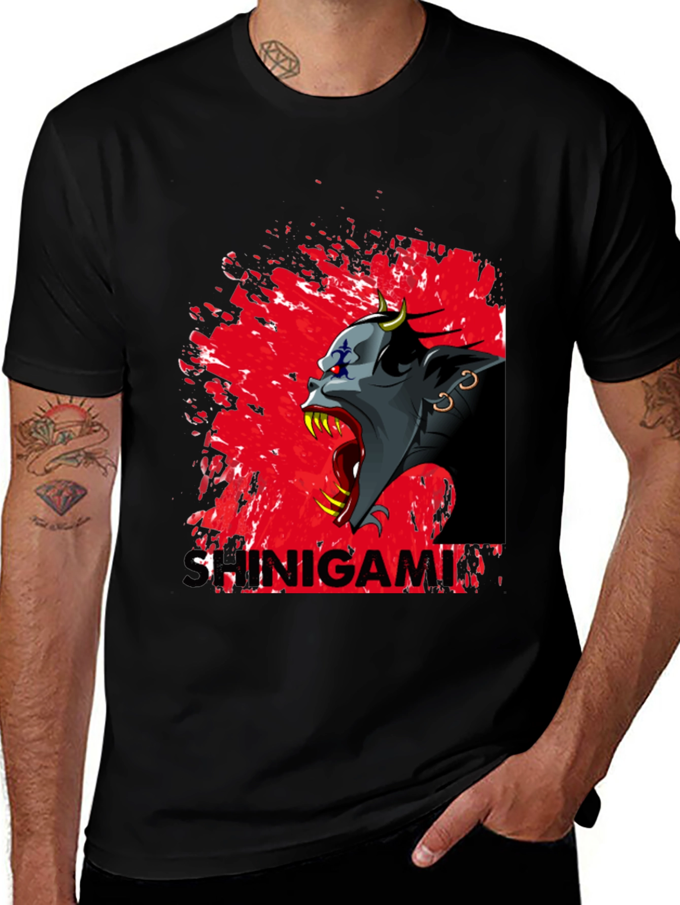 Variant 20 of Shinigami Graphic Tee - Dark Anime Design