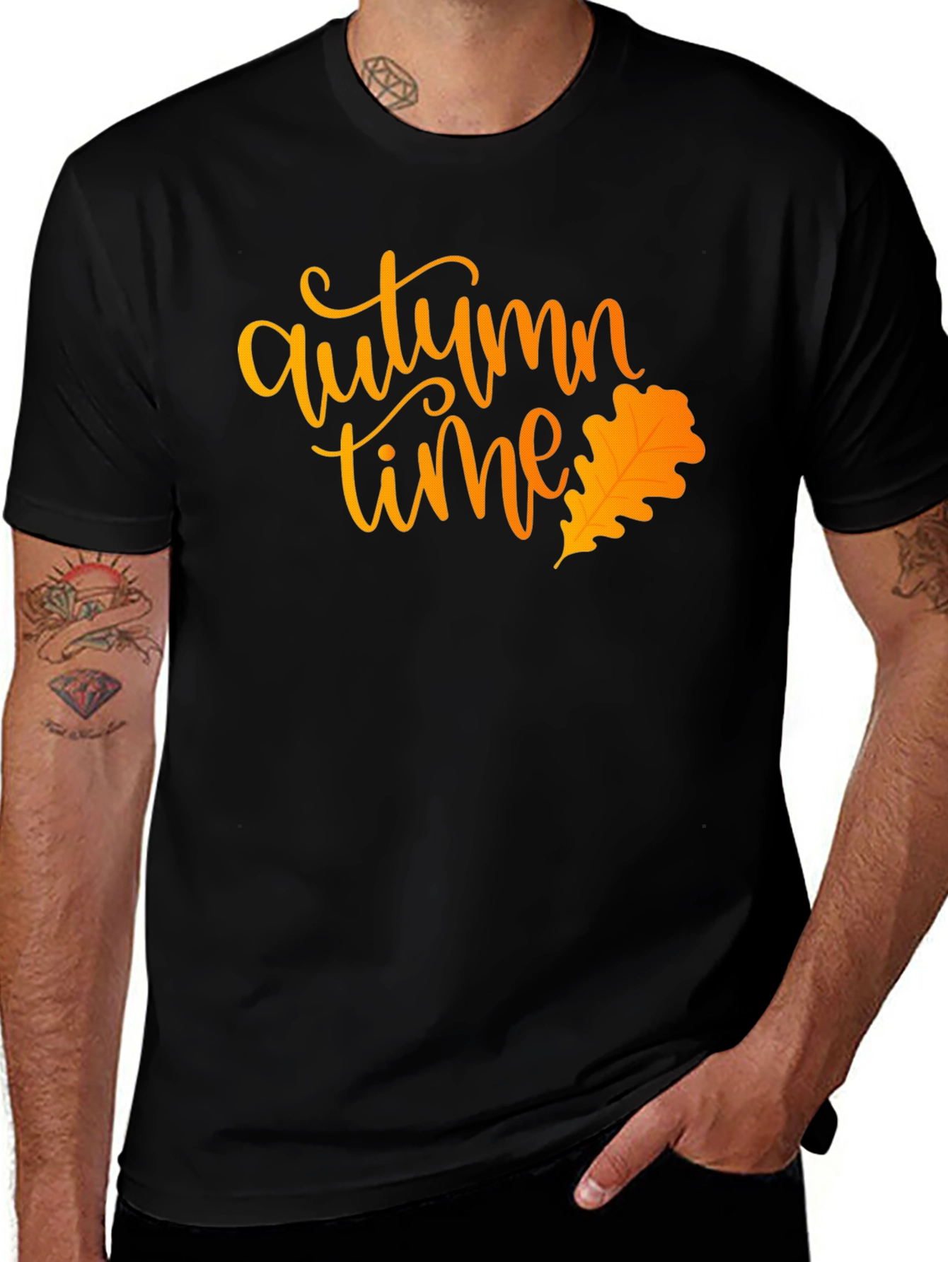 Variant 18 of Autumn Time Black T-Shirt