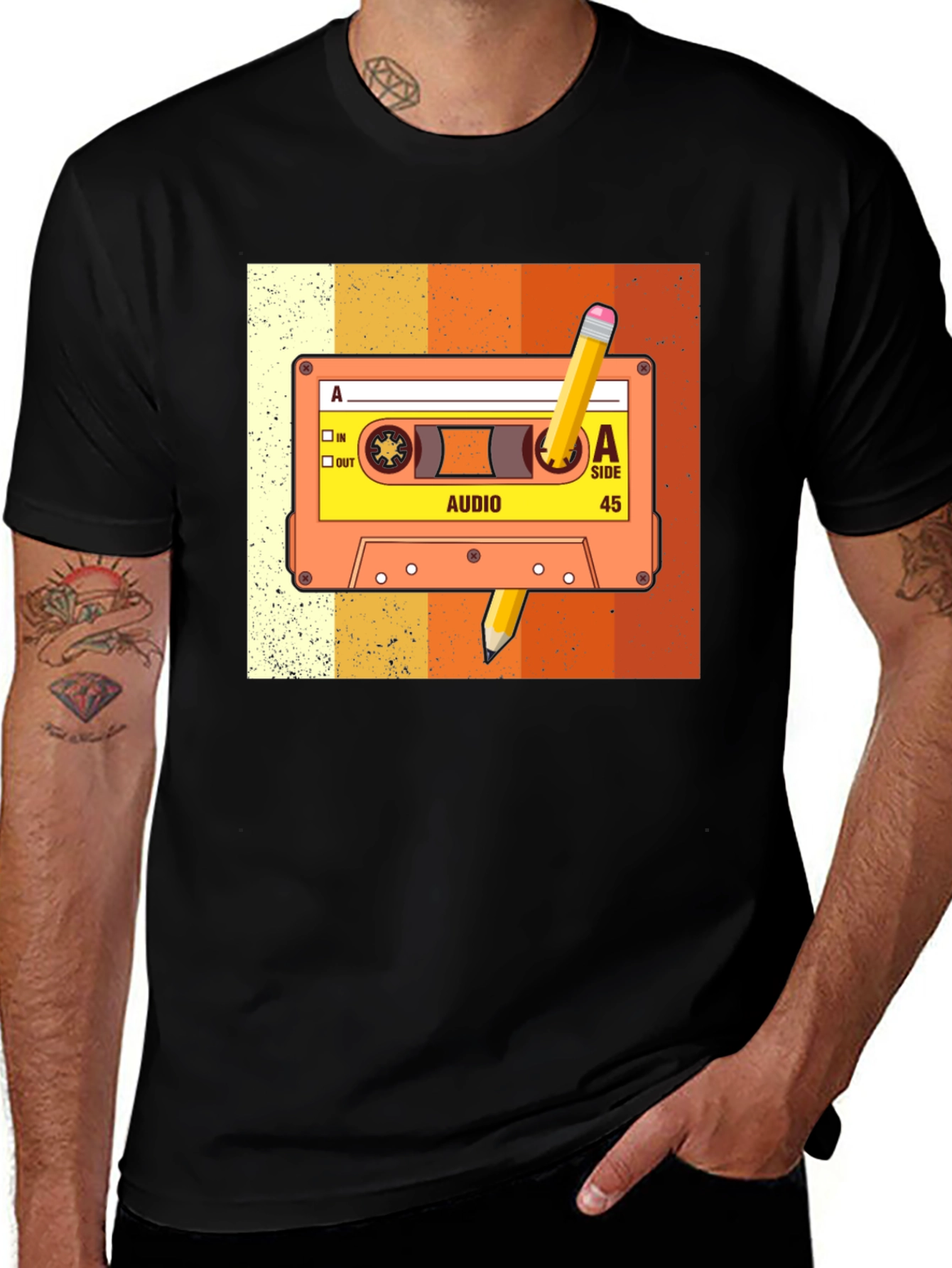 Variant 17 of Retro Cassette Tape Graphic Tee - Music Lover T-Shirt