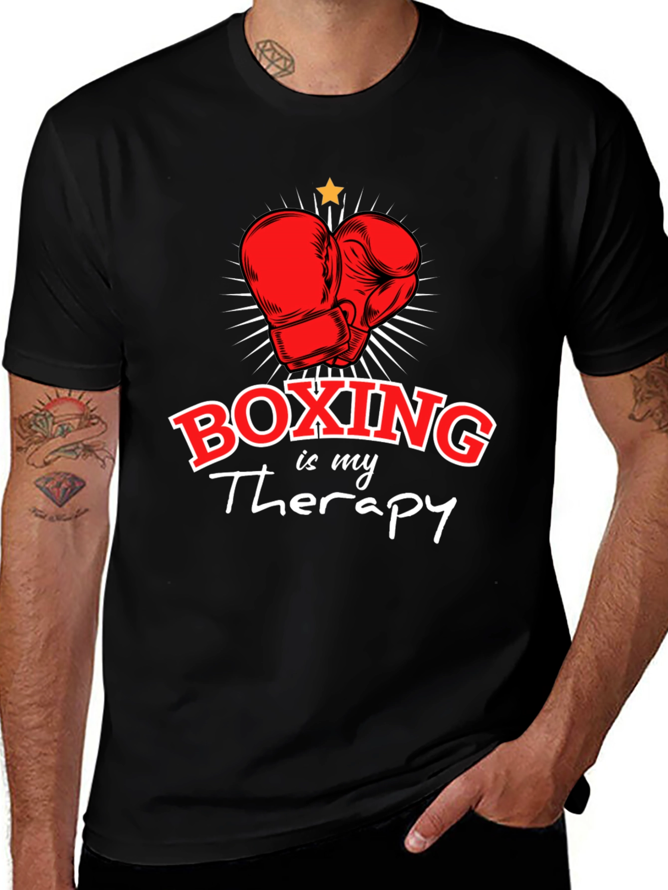 Variant 17 of Boxing is My Therapy Graphic T-Shirt