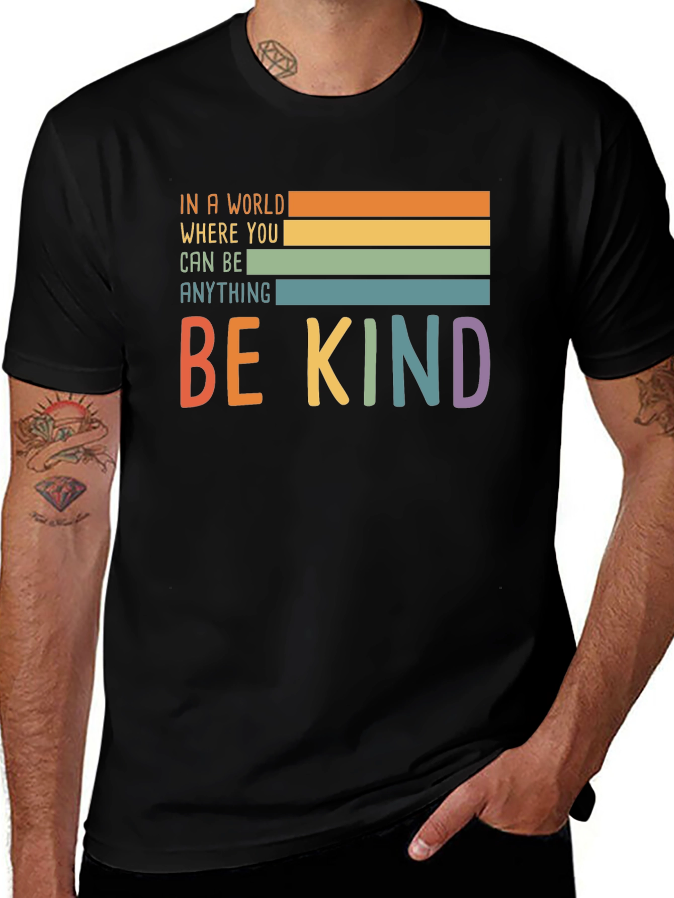Variant 28 of Be Kind T-Shirt - Positive Message, Stylish Design