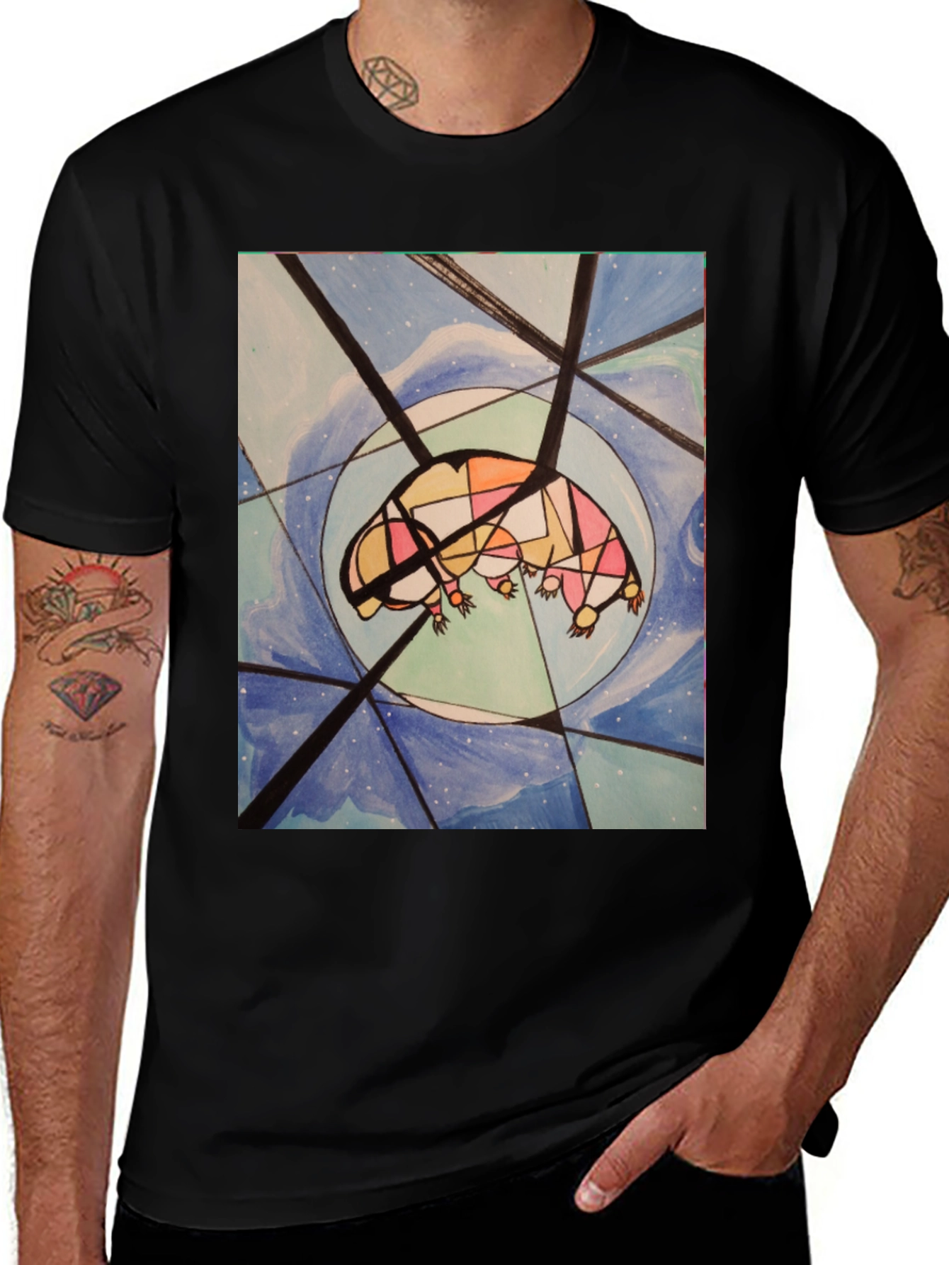 Variant 18 of Geometric Tardigrade Graphic Tee