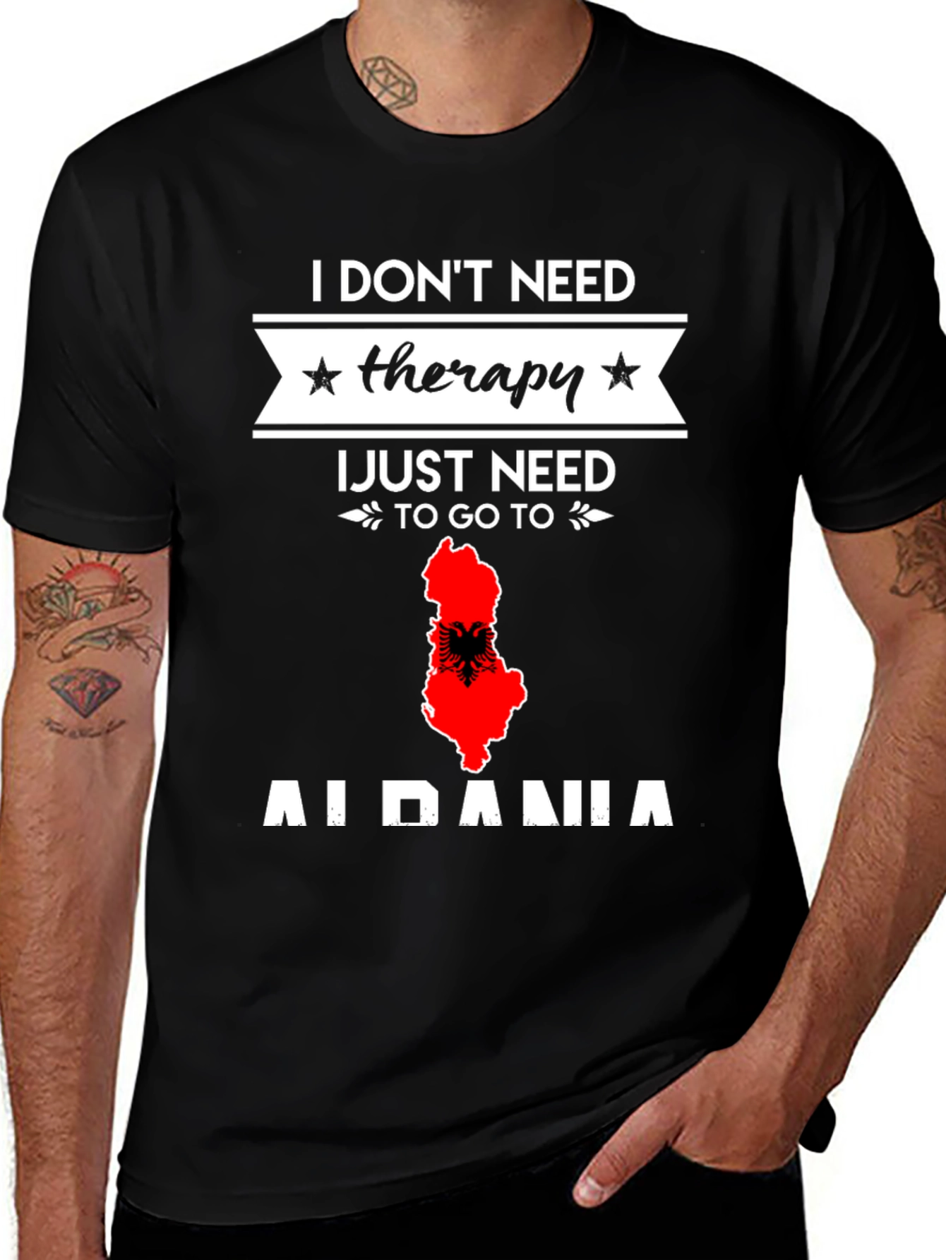 Variant 30 of Albania Therapy T-Shirt - Travel Lover Gift