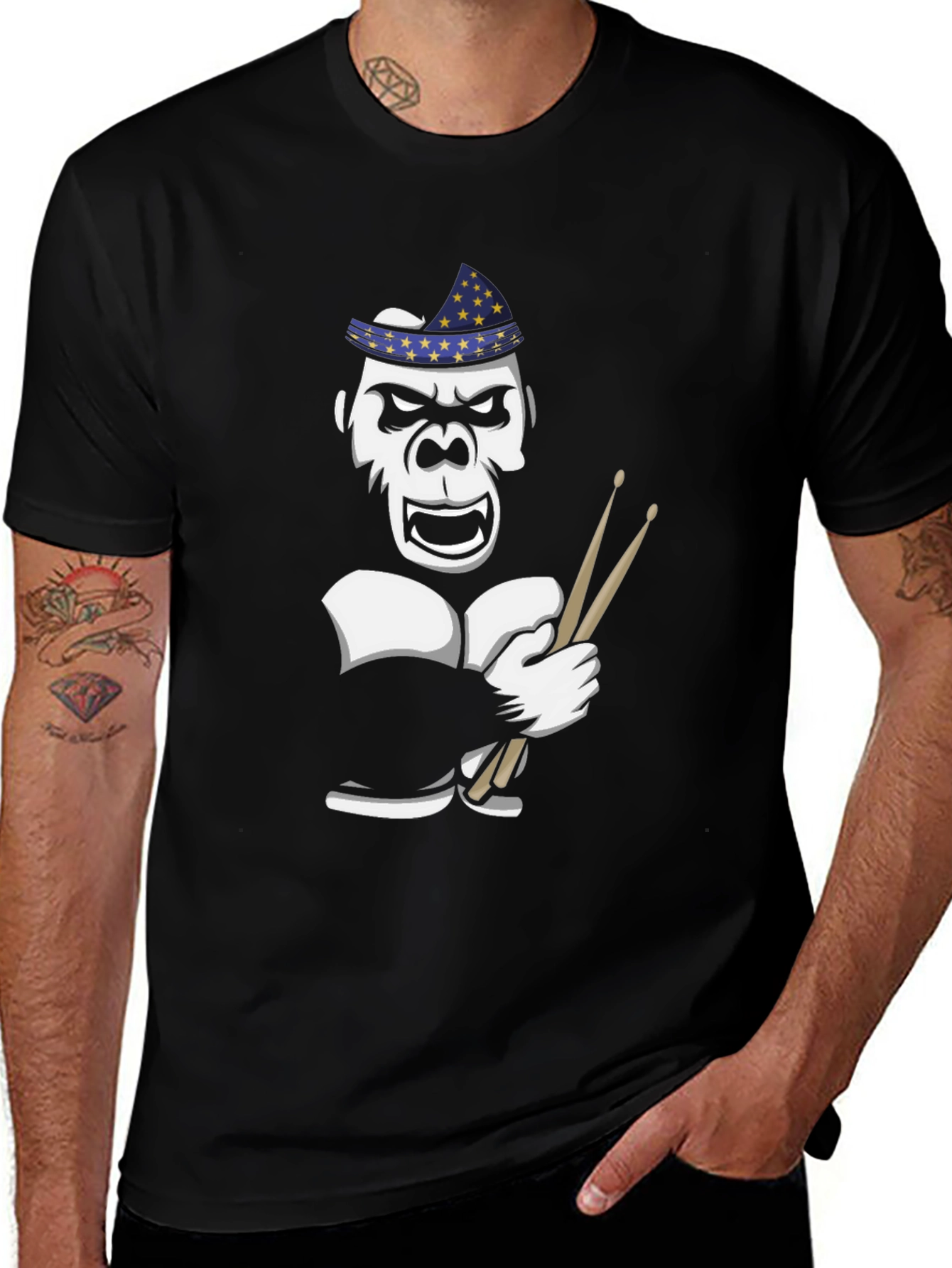 Variant 21 of Drummer Gorilla Graphic Tee
