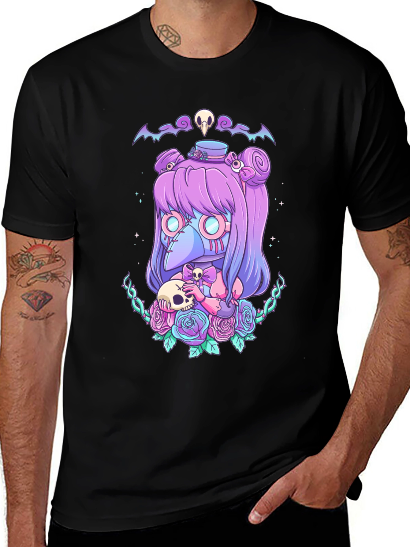 Variant 21 of Gothic Plague Doctor Girl T-Shirt - Kawaii Style