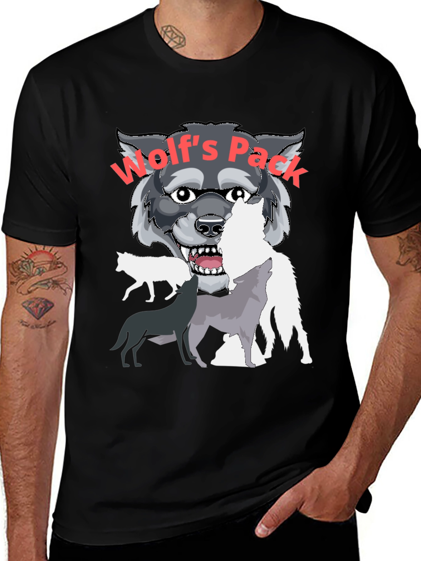 Variant 13 of Wolf's Pack Graphic Print Tee