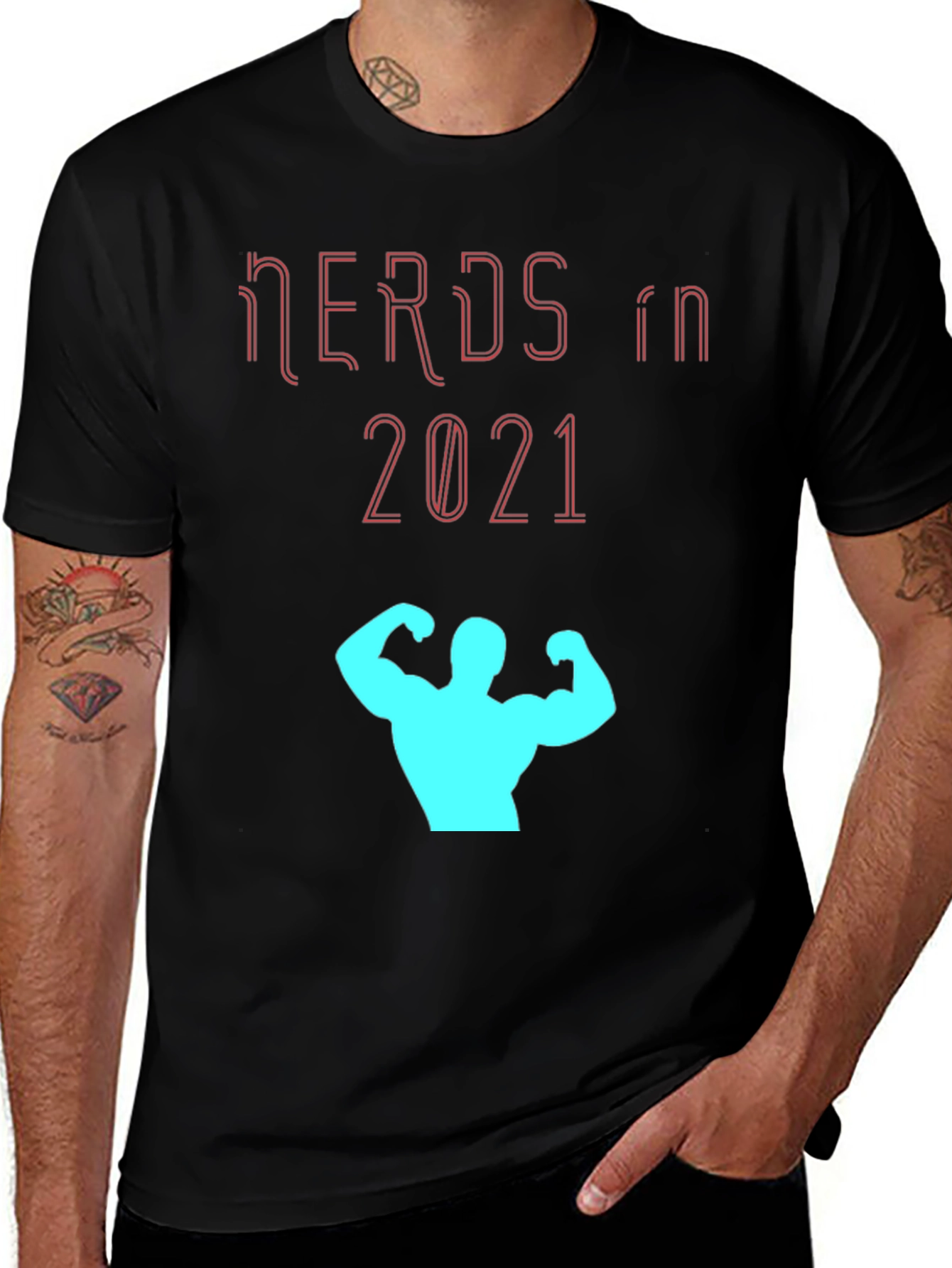 Nerds In 2021 Black Graphic T-Shirt