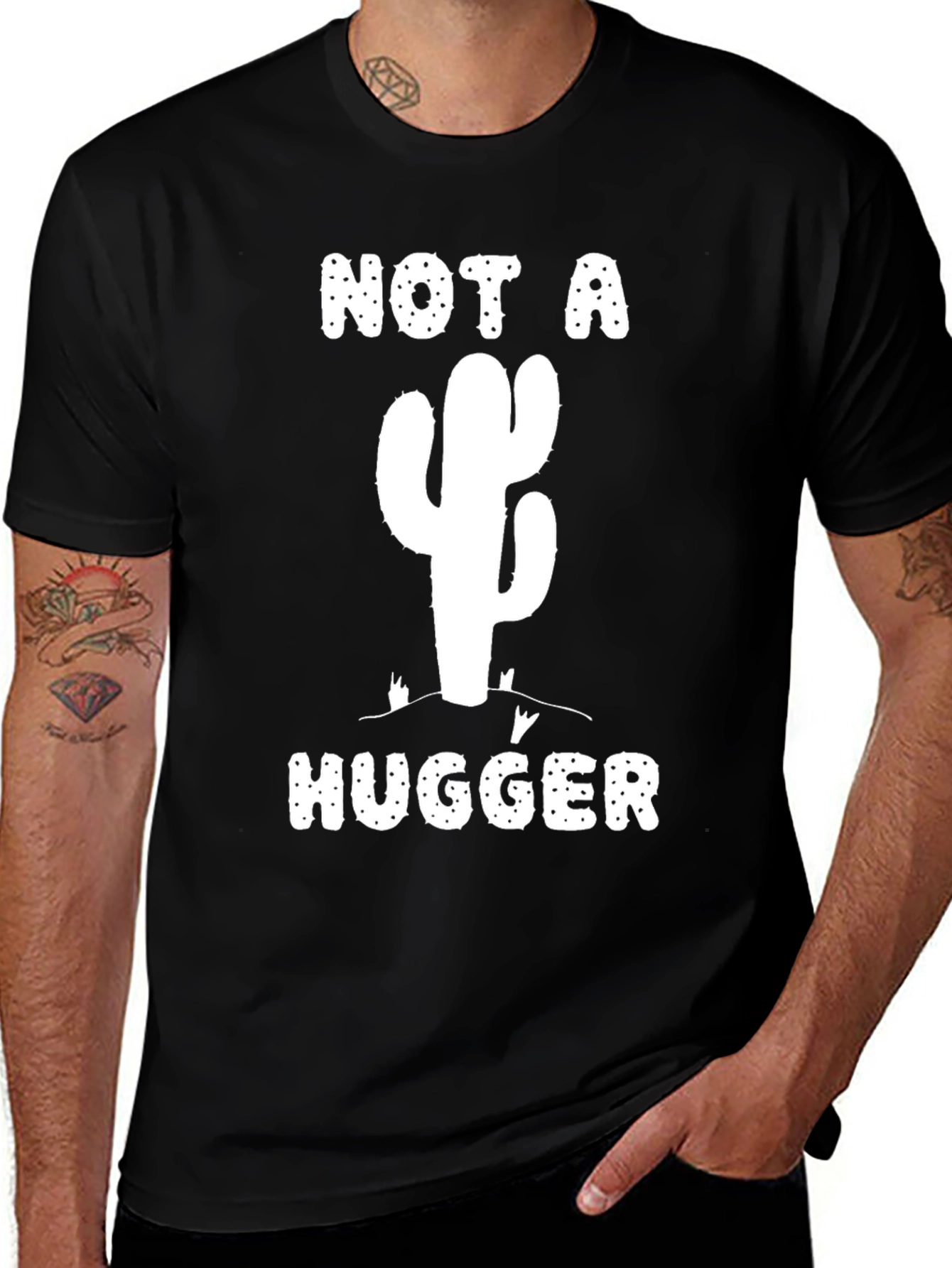 Variant 20 of Not a Hugger Cactus Graphic T-Shirt