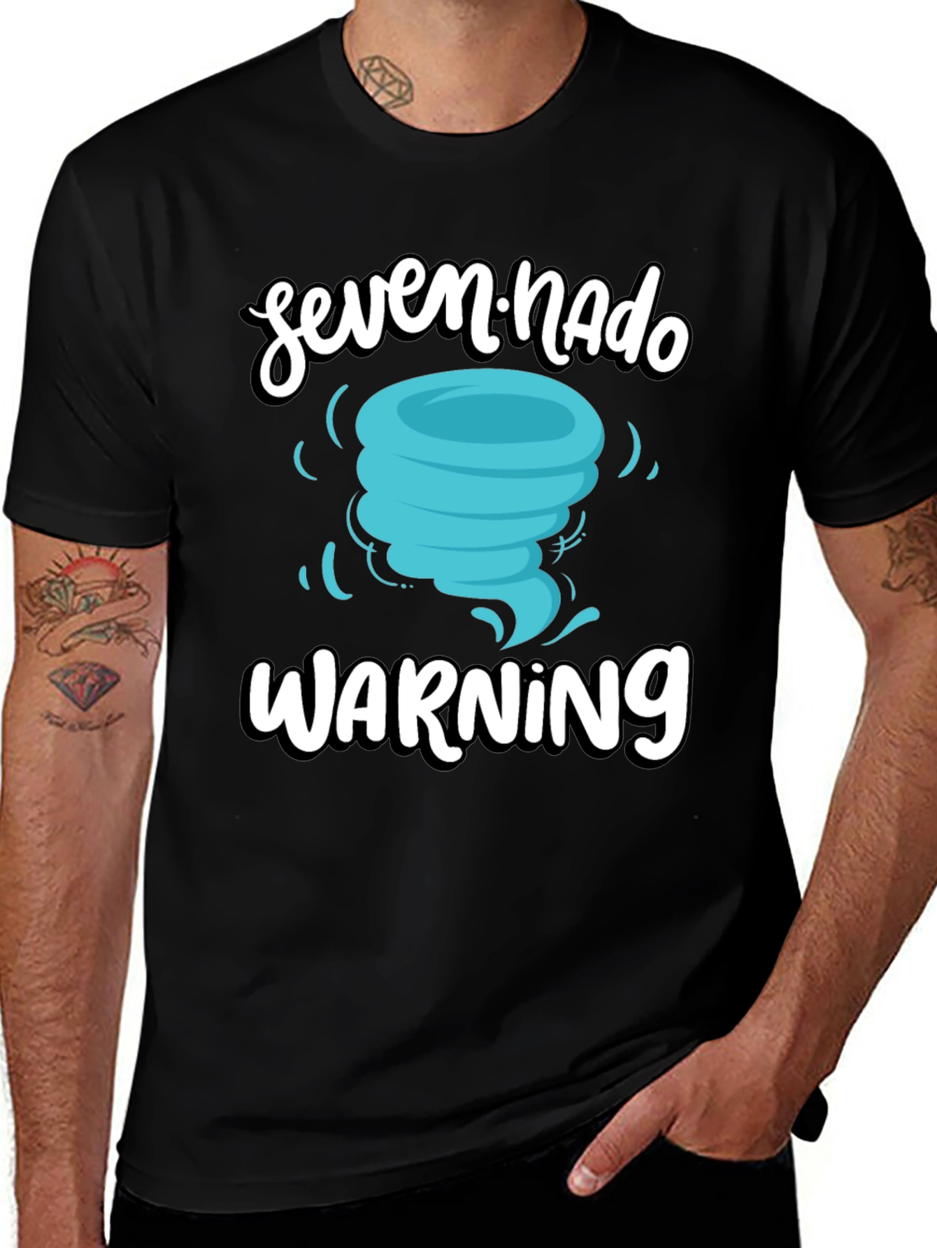 Seven-Nado Warning T-Shirt - Fun Weather Design!