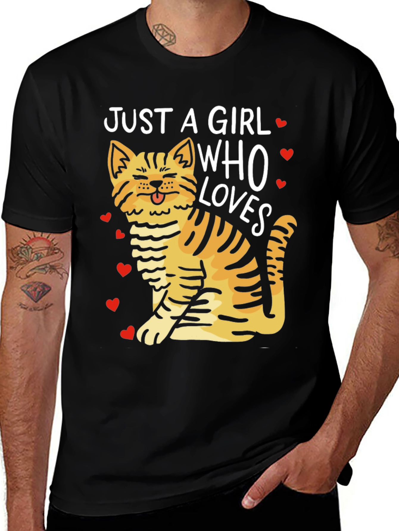 Variant 4 of Just A Girl Who Loves Cats T-Shirt