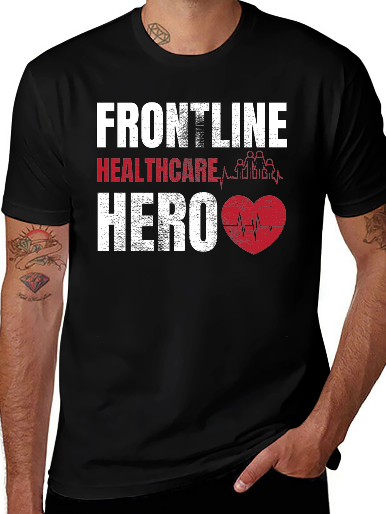Variant 26 of Frontline Healthcare Hero Graphic Tee