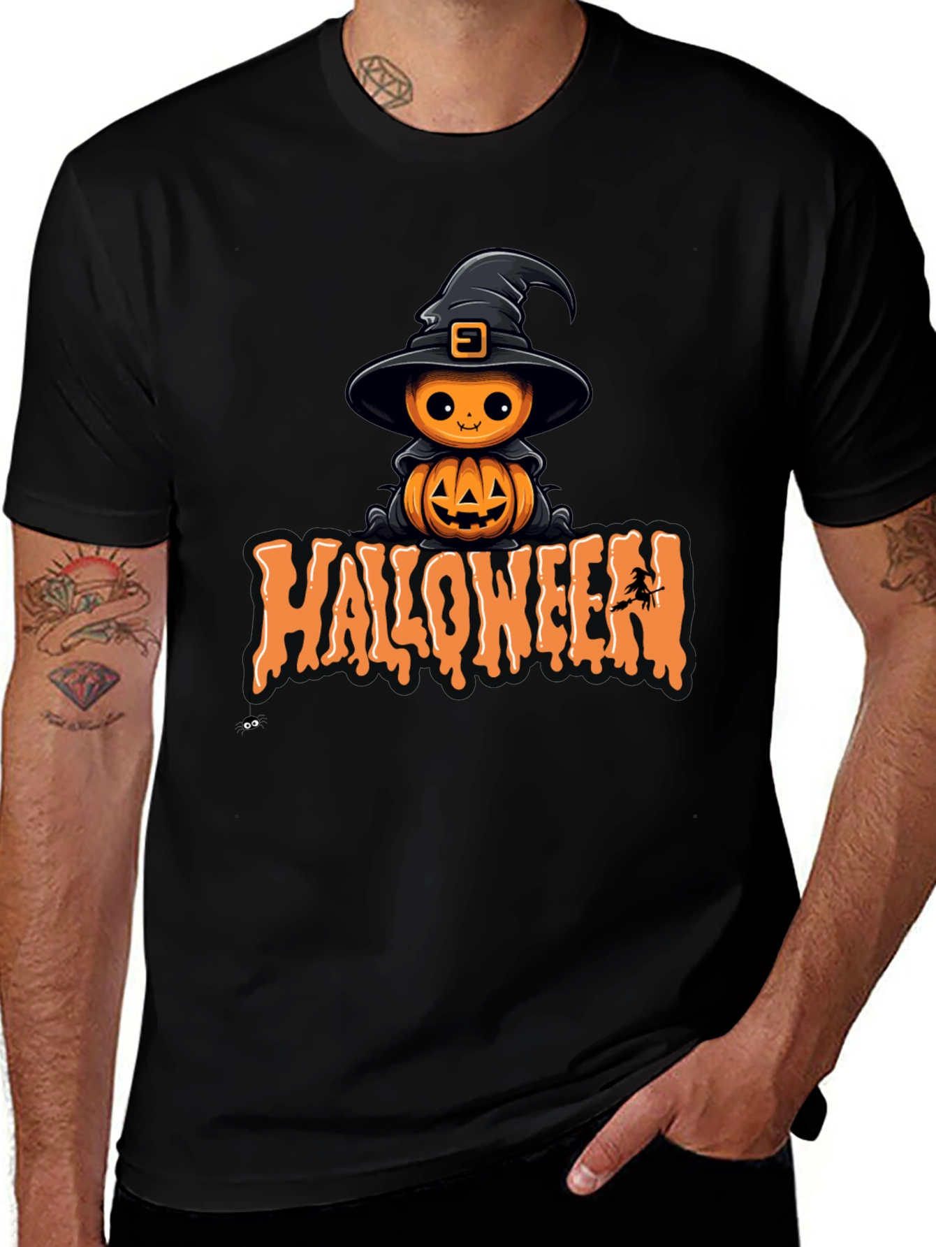 Variant 10 of Halloween Pumpkin T-Shirt: Spooky Season Style