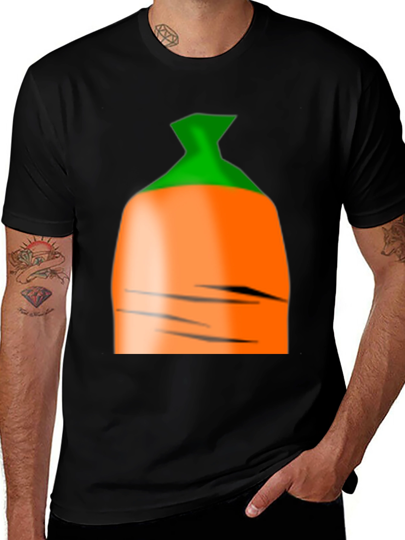 Variant 8 of Carrot Graphic Tee - Vegetable Lover's Shirt