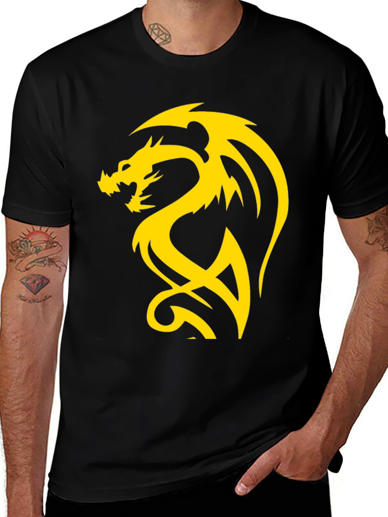 Variant 6 of Dragon Graphic Black T-Shirt