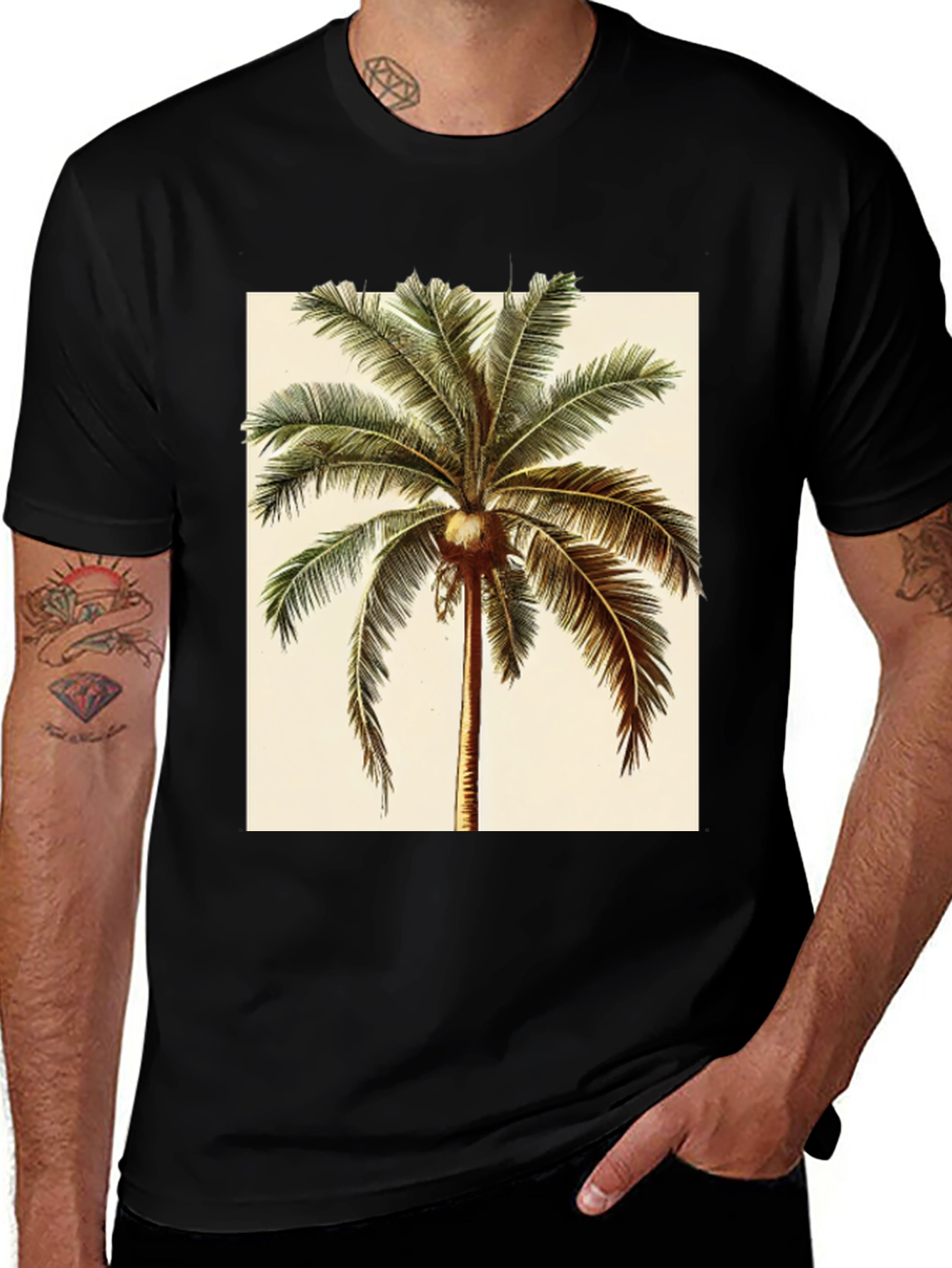 Variant 13 of Palm Tree Graphic Tee - Tropical Vibe