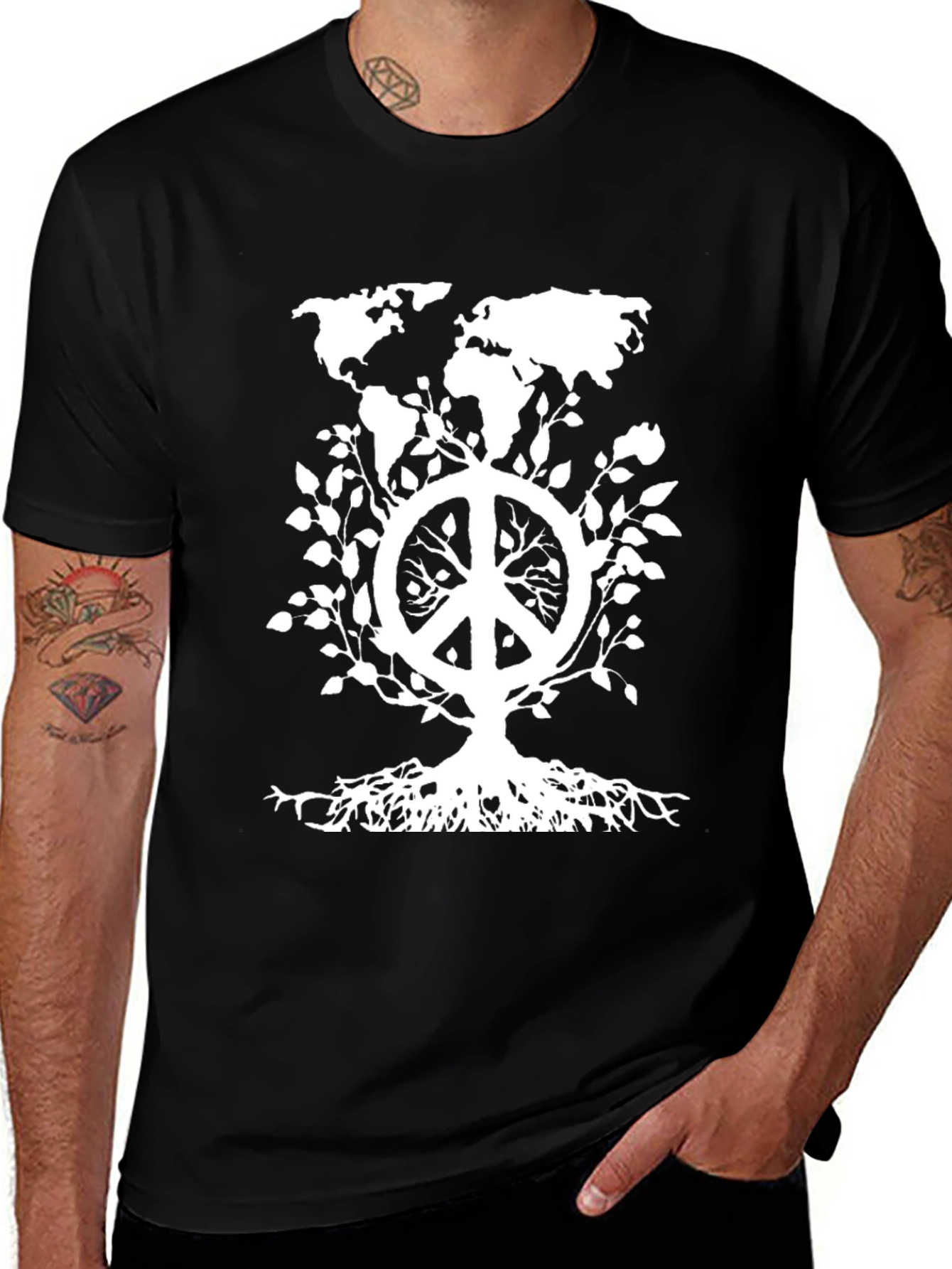 Variant 28 of Peace Tree World Graphic Tee