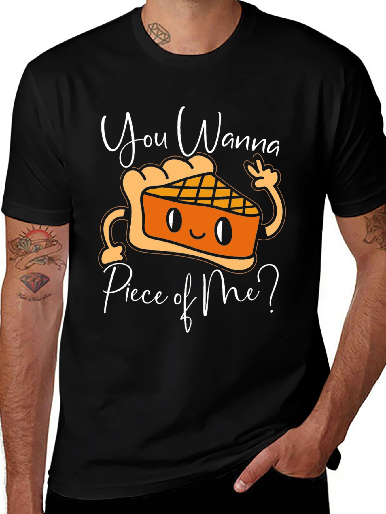 Variant 13 of You Wanna Piece of Me T-Shirt, Pie Graphic Tee, Funny Thanksgiving Shirt