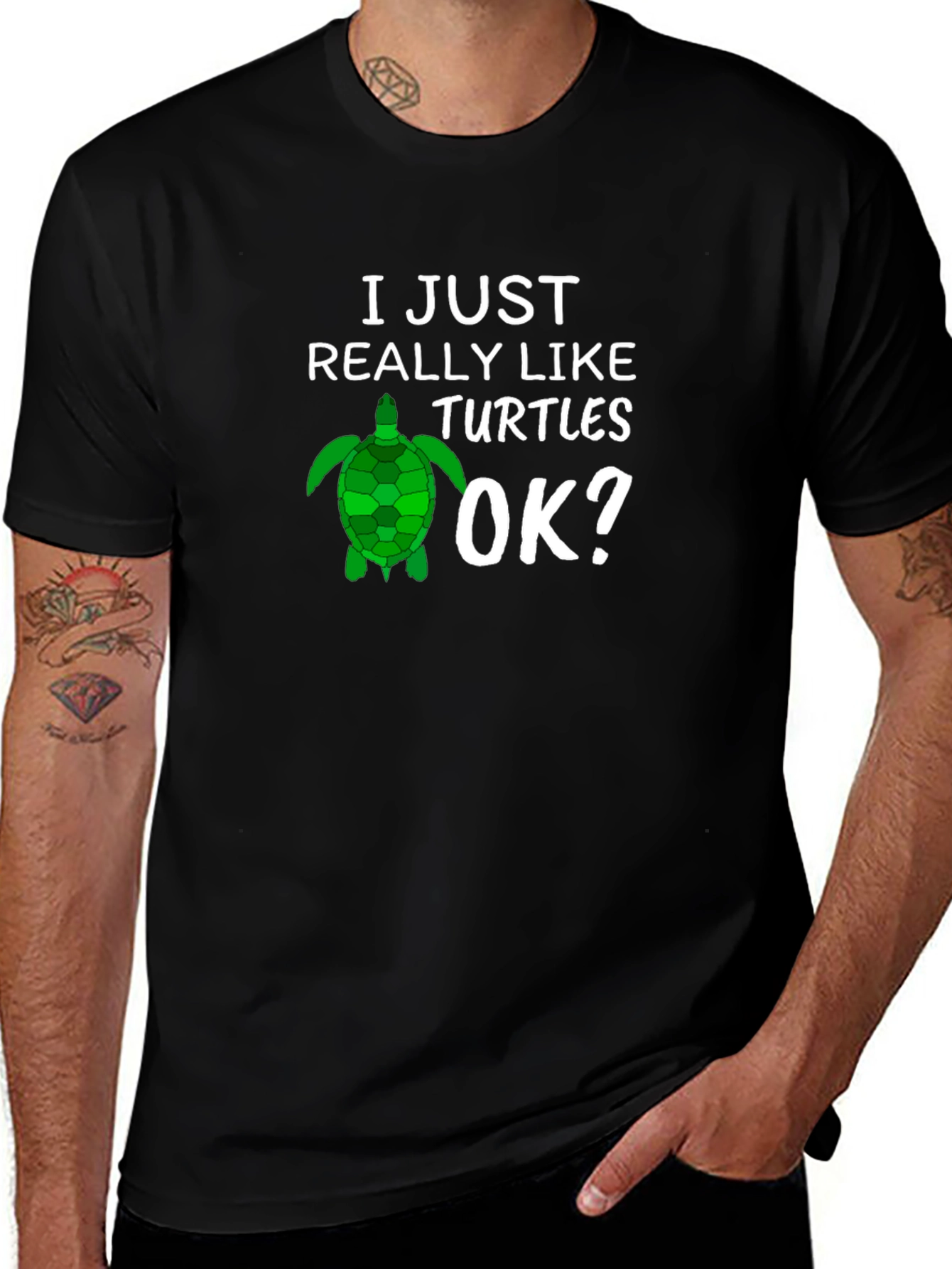 Variant 4 of I Just Really Like Turtles OK? T-Shirt