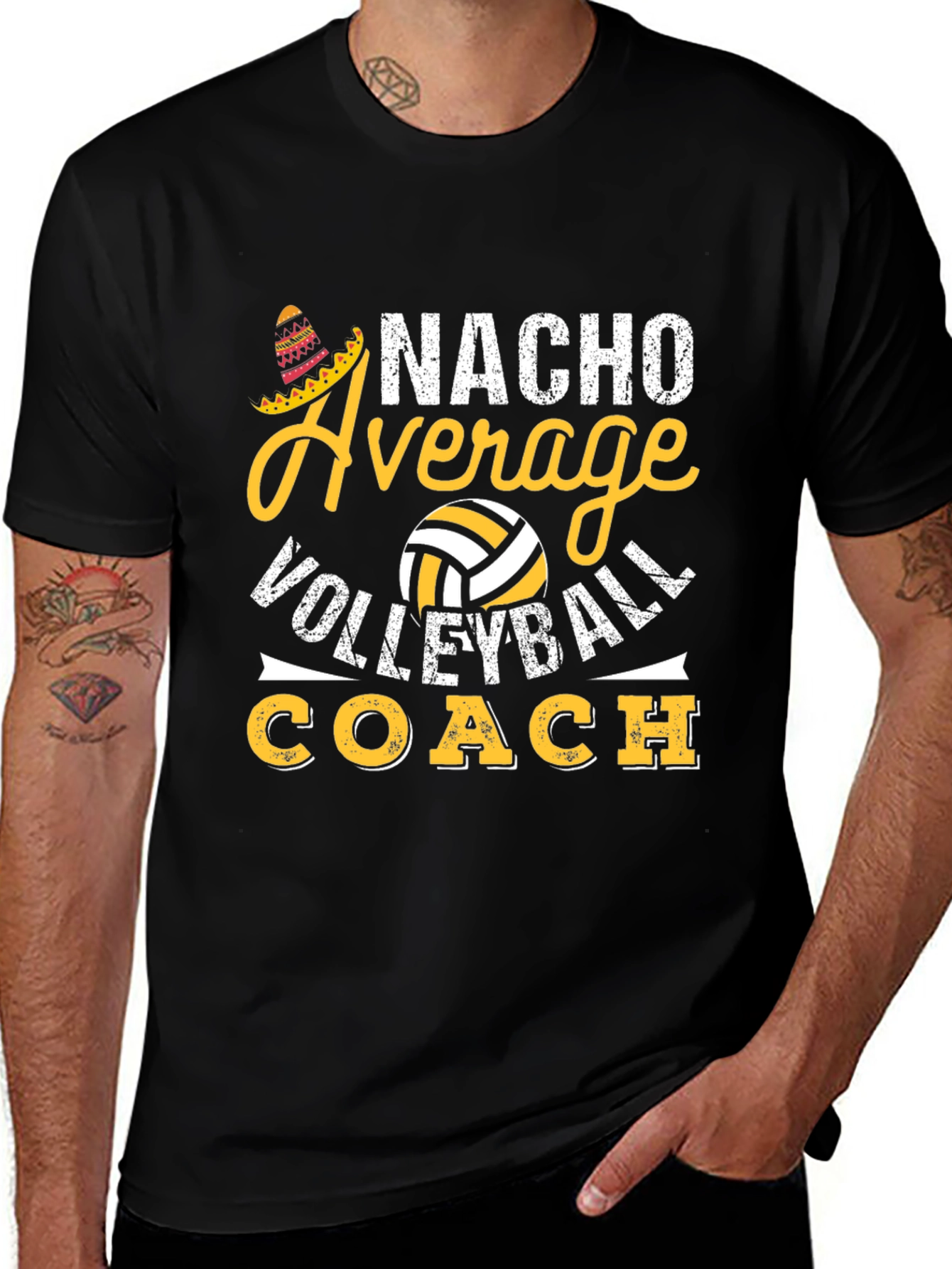 Variant 28 of Nacho Average Volleyball Coach T-Shirt