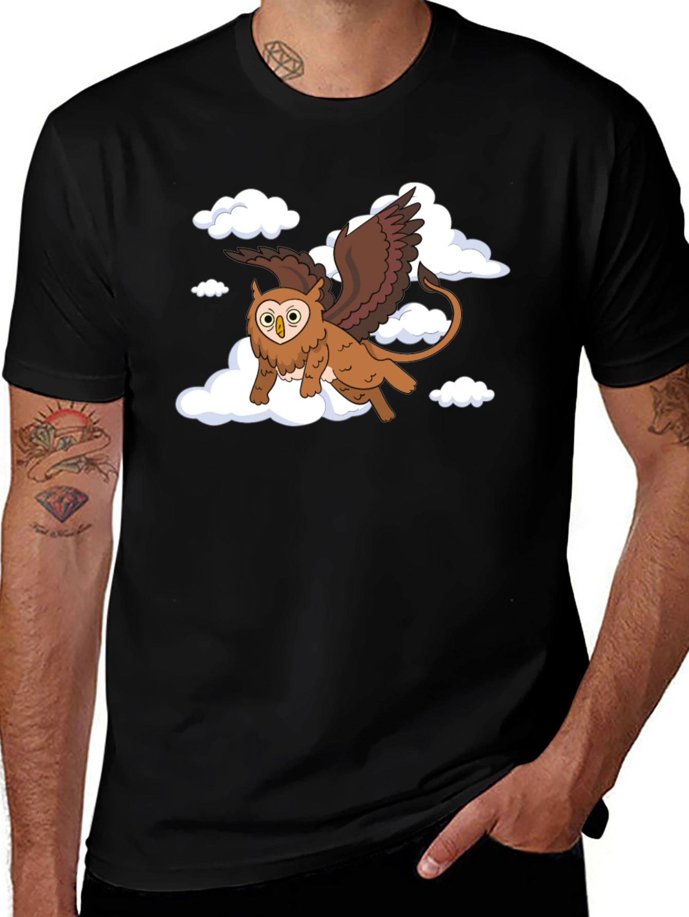 Variant 21 of Griffin in Clouds T-Shirt - Fantasy Animal Tee