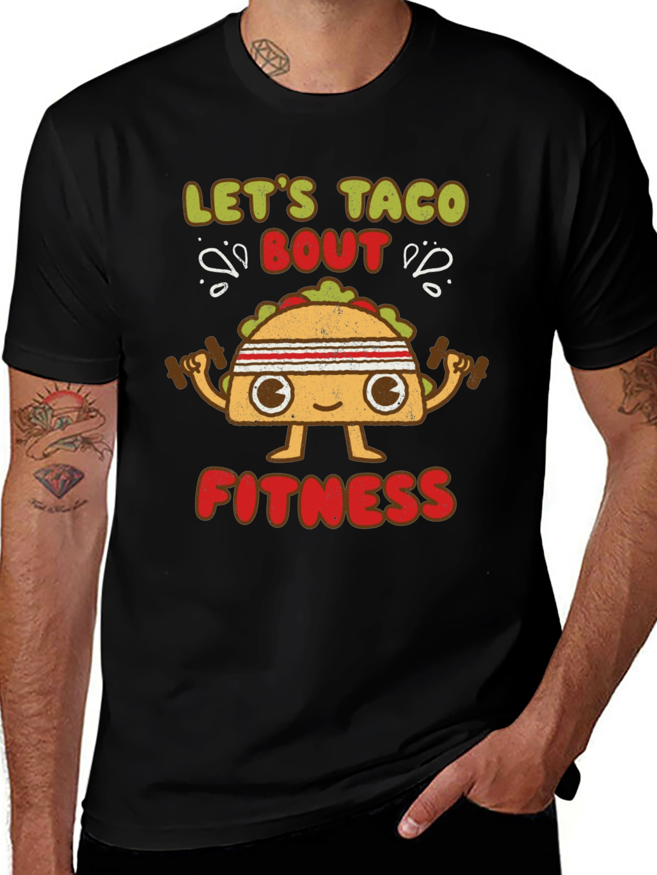 Variant 4 of Let's Taco Bout Fitness T-Shirt