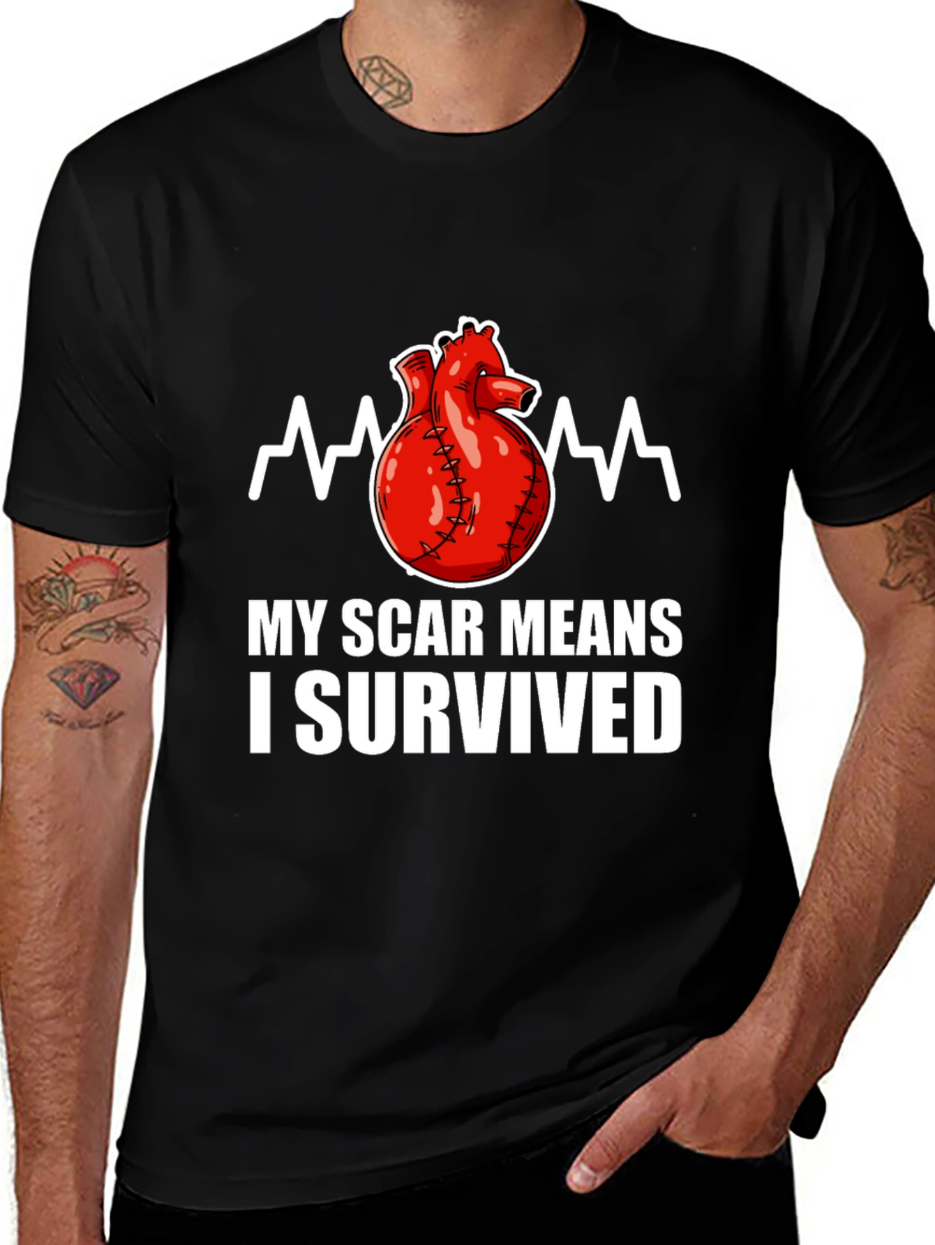 Variant 28 of Heart Surgery Survivor Graphic Tee
