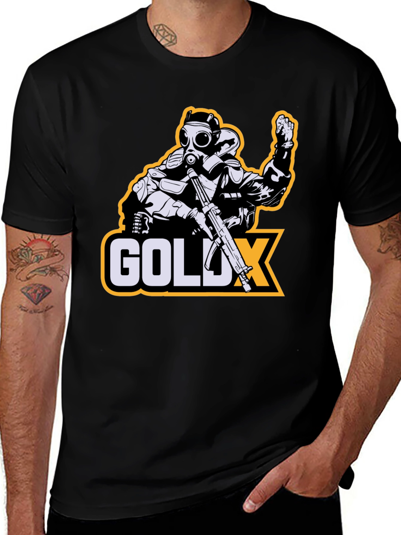 Variant 19 of GOLDX Gas Mask Graphic Tee - Stylish & Unique