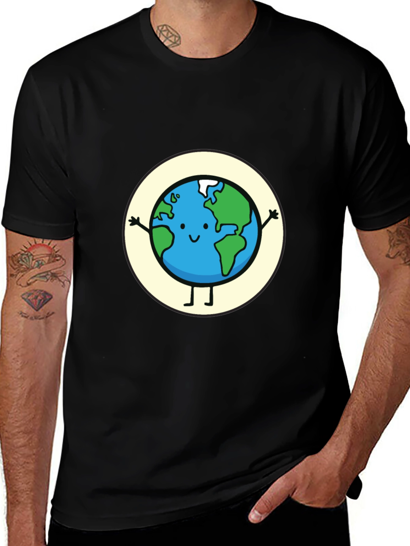 Variant 16 of Earth Graphic Tee - Cute Planet T-Shirt