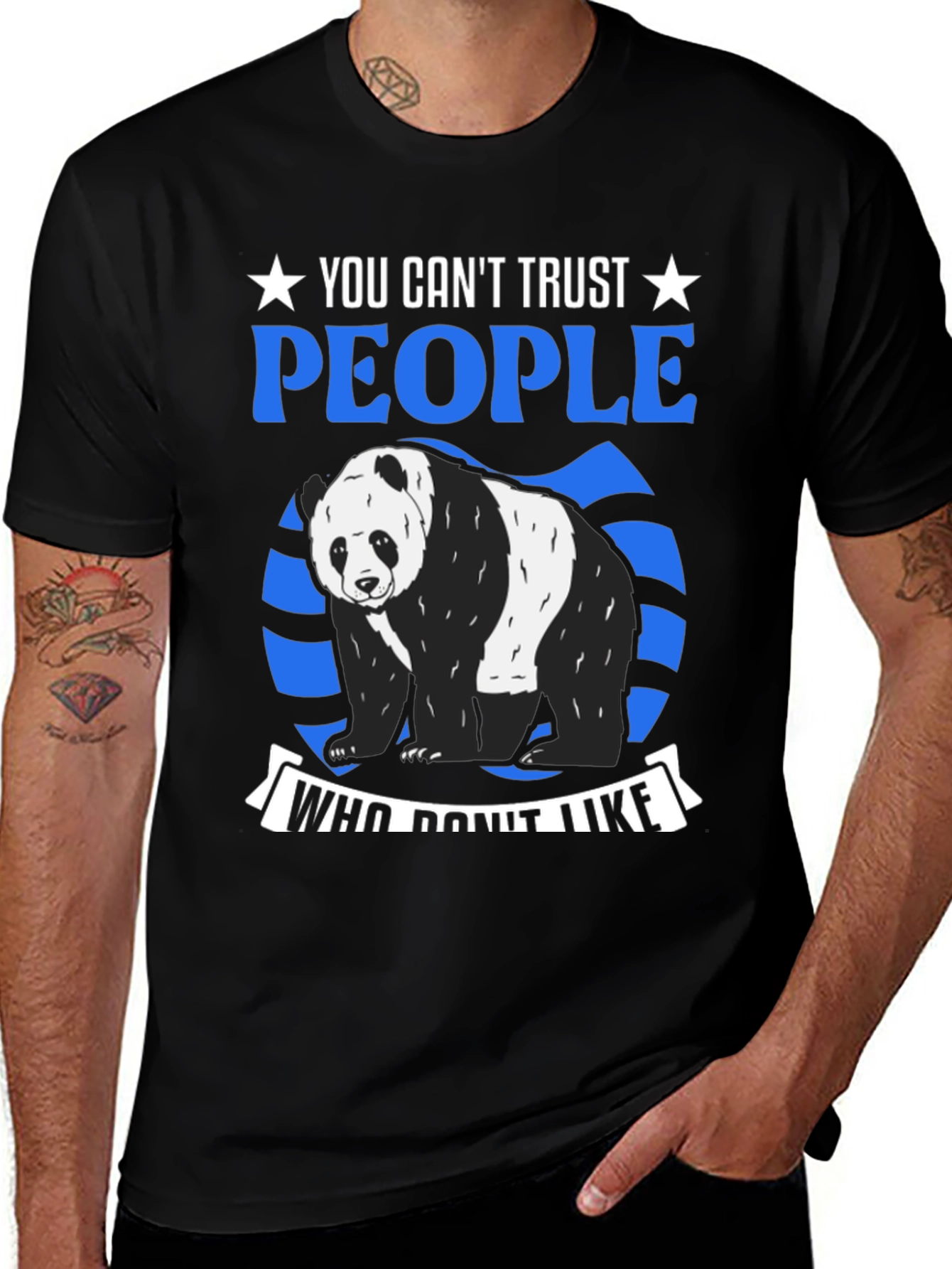 Variant 7 of Trust No One Panda Graphic Tee