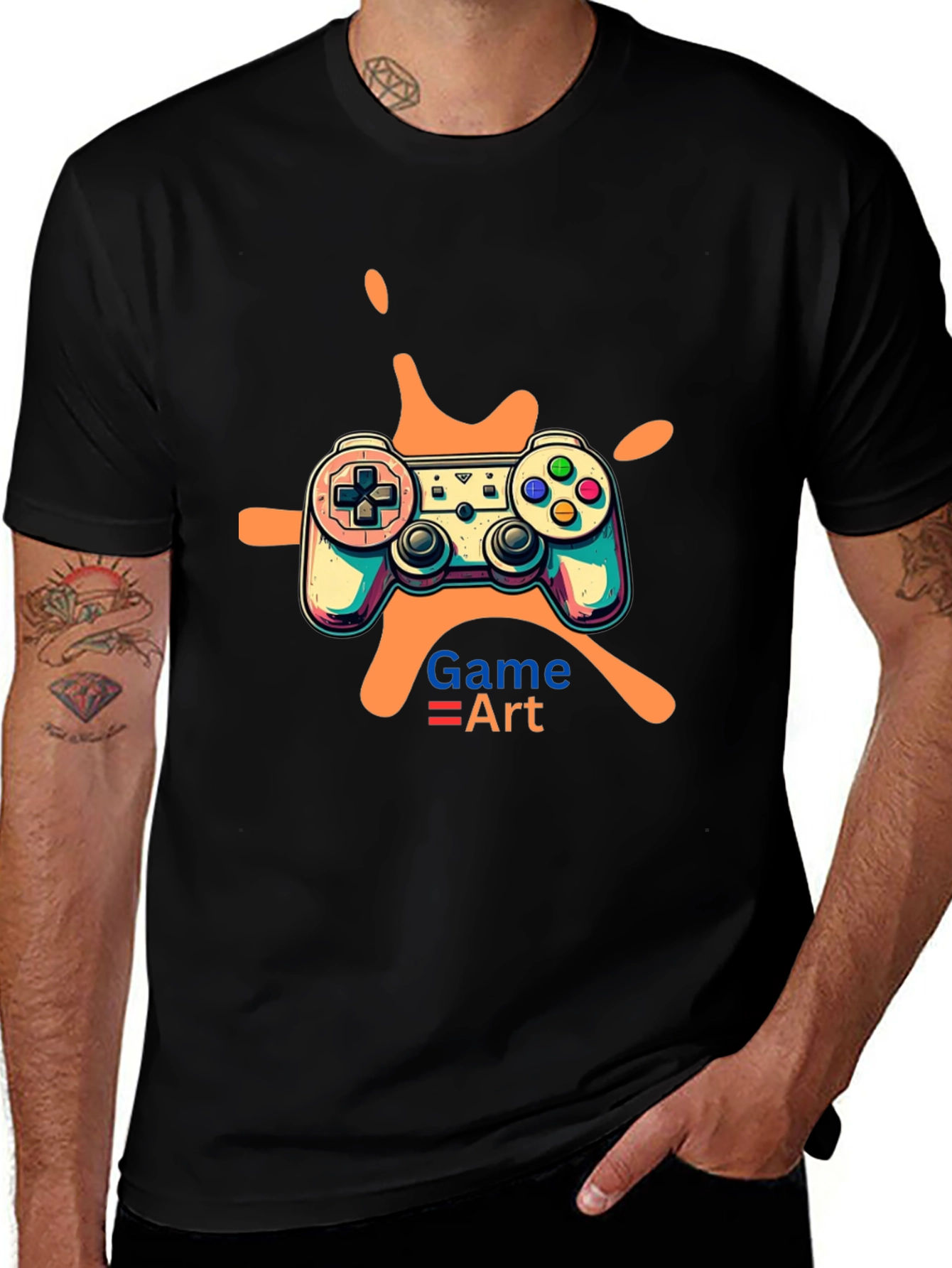 Gamer Art T-Shirt: Stylish Controller Design