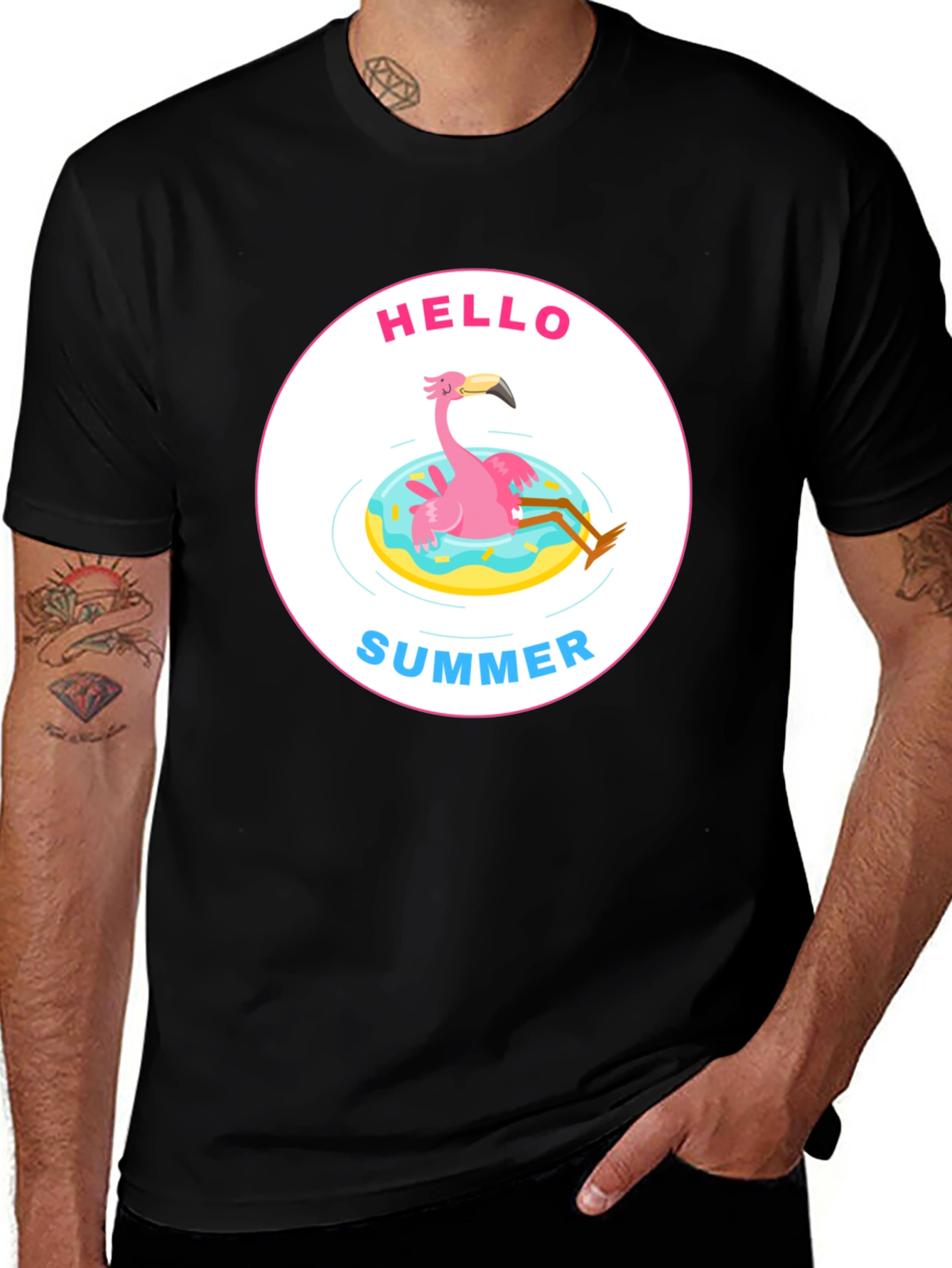 Variant 7 of Hello Summer Flamingo Graphic Tee