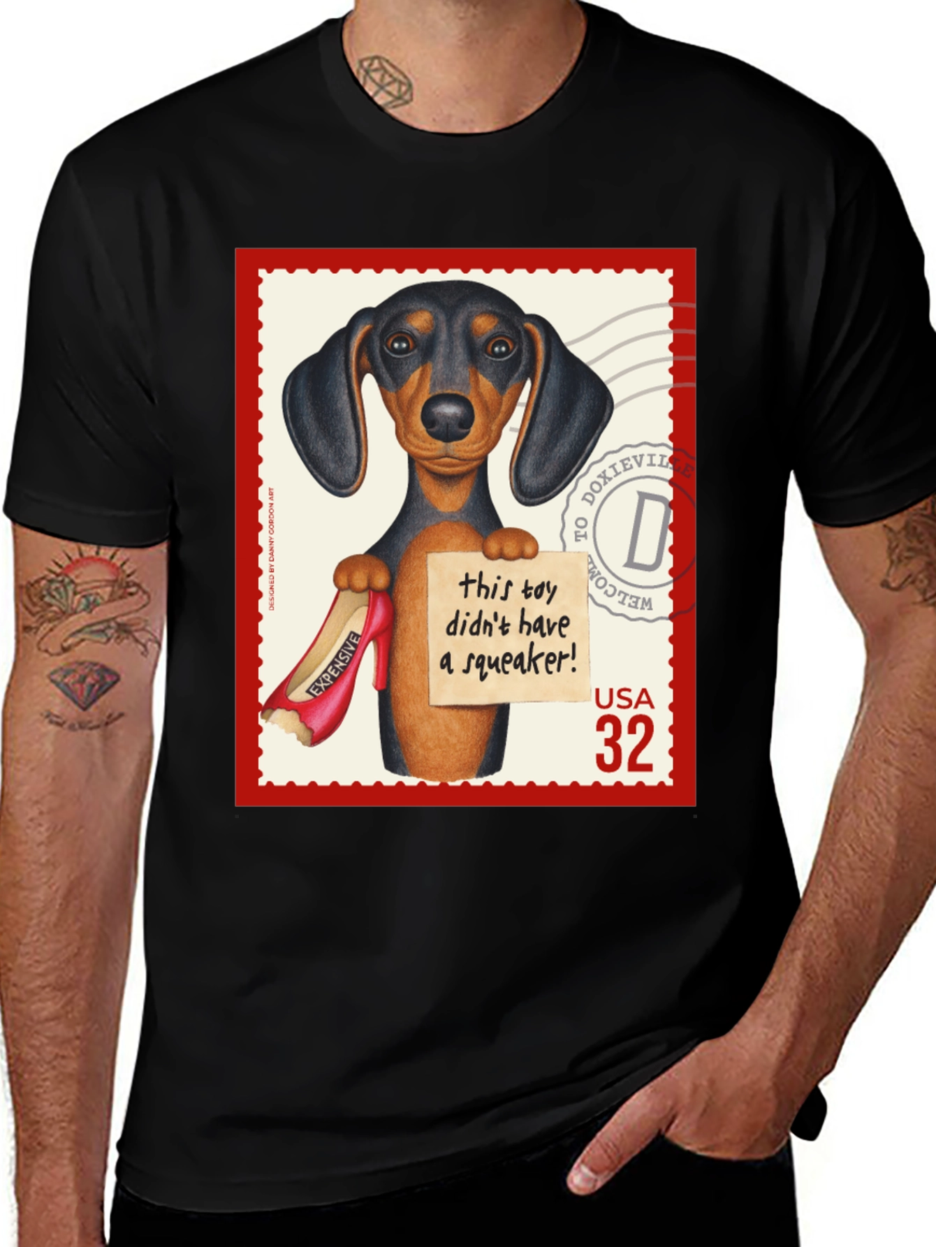 Dachshund Dog T-Shirt - "No Squeaker" Design