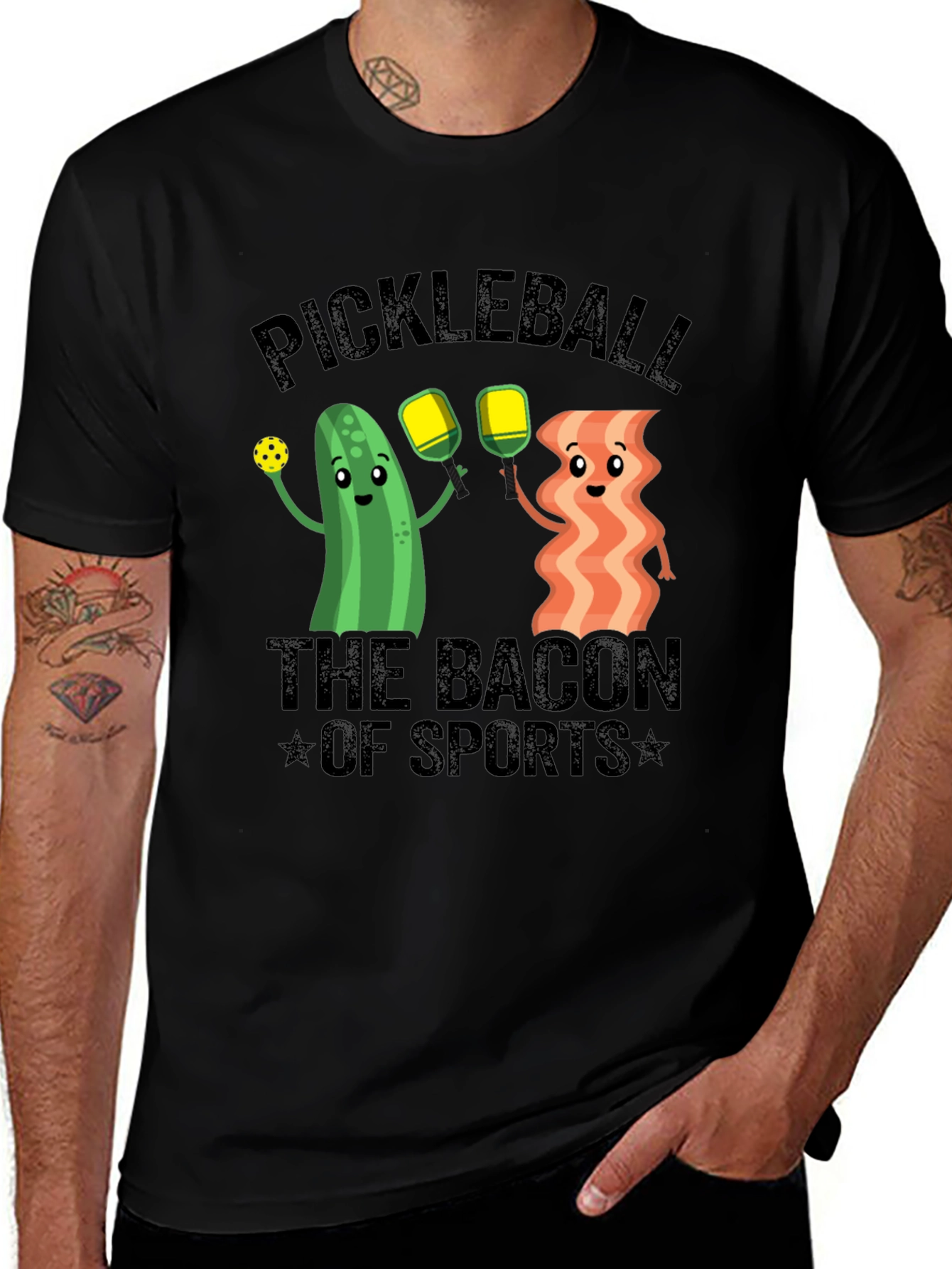 Variant 14 of Pickleball & Bacon Sports T-Shirt
