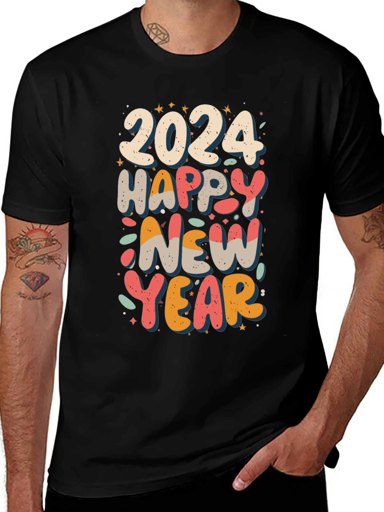 Variant 19 of Happy New Year 2024 Graphic Tee