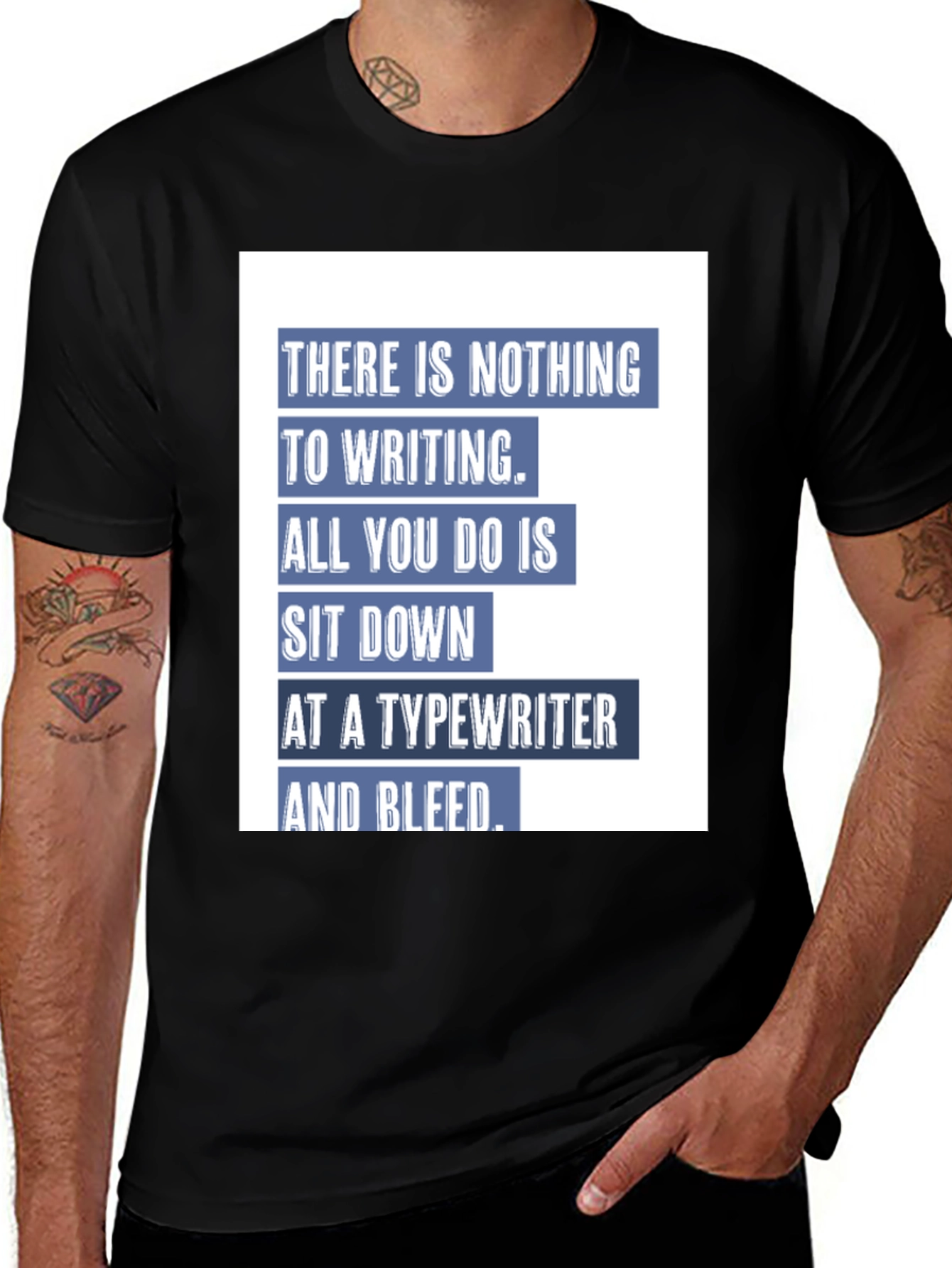 Variant 5 of Writer's Tee - Nothing to Writing, Just Bleed