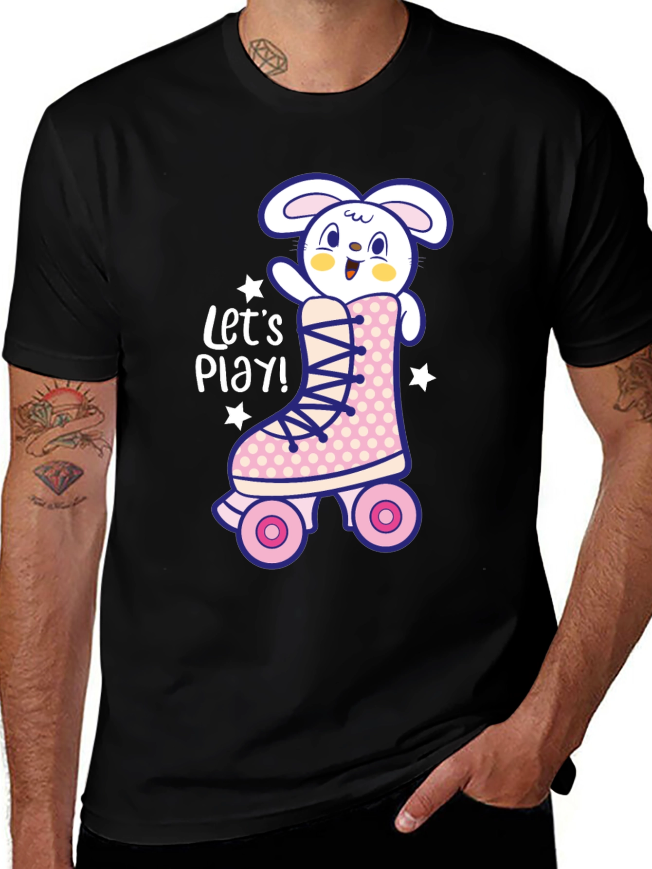 Variant 19 of Bunny Roller Skate Graphic Tee - Let's Play!