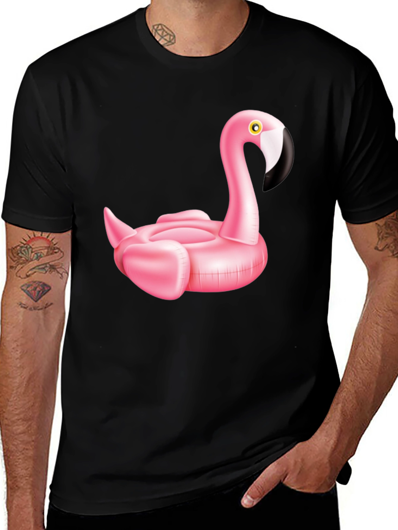 Variant 23 of Pink Flamingo Inflatable Pool Float T-Shirt