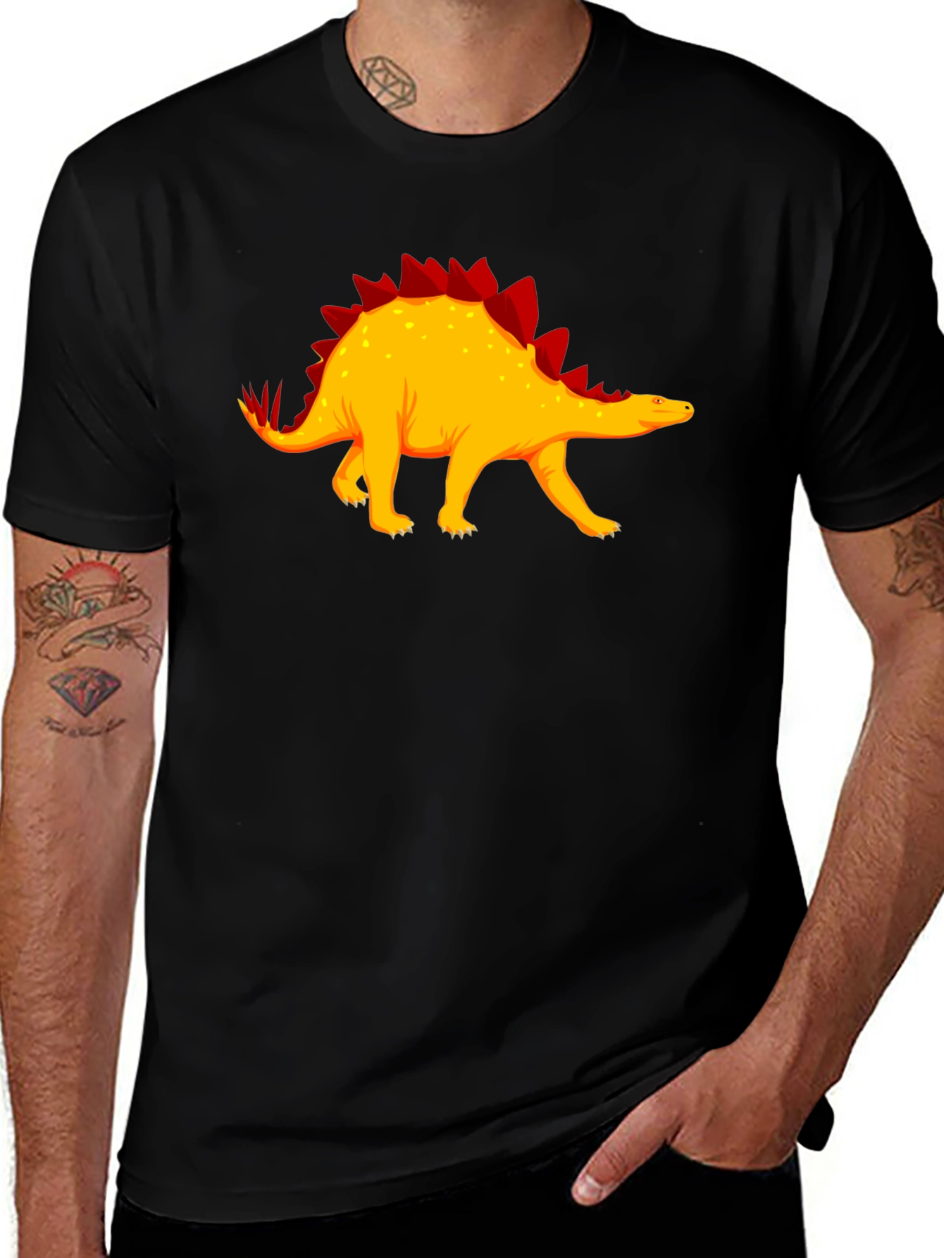 Variant 4 of Dinosaur Stegosaurus Graphic T-Shirt