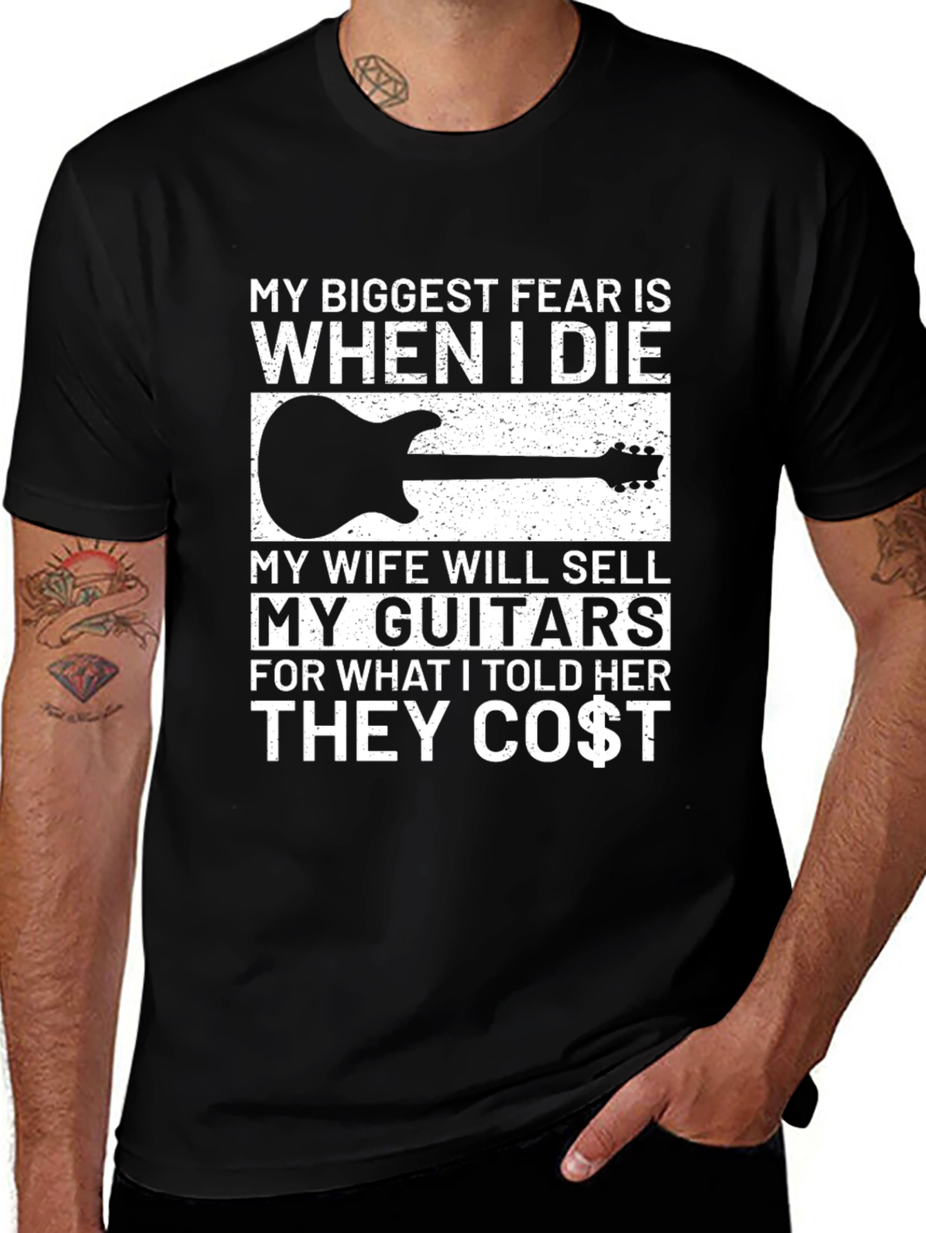 Variant 11 of Funny Guitarist T-Shirt - My Biggest Fear Joke Tee