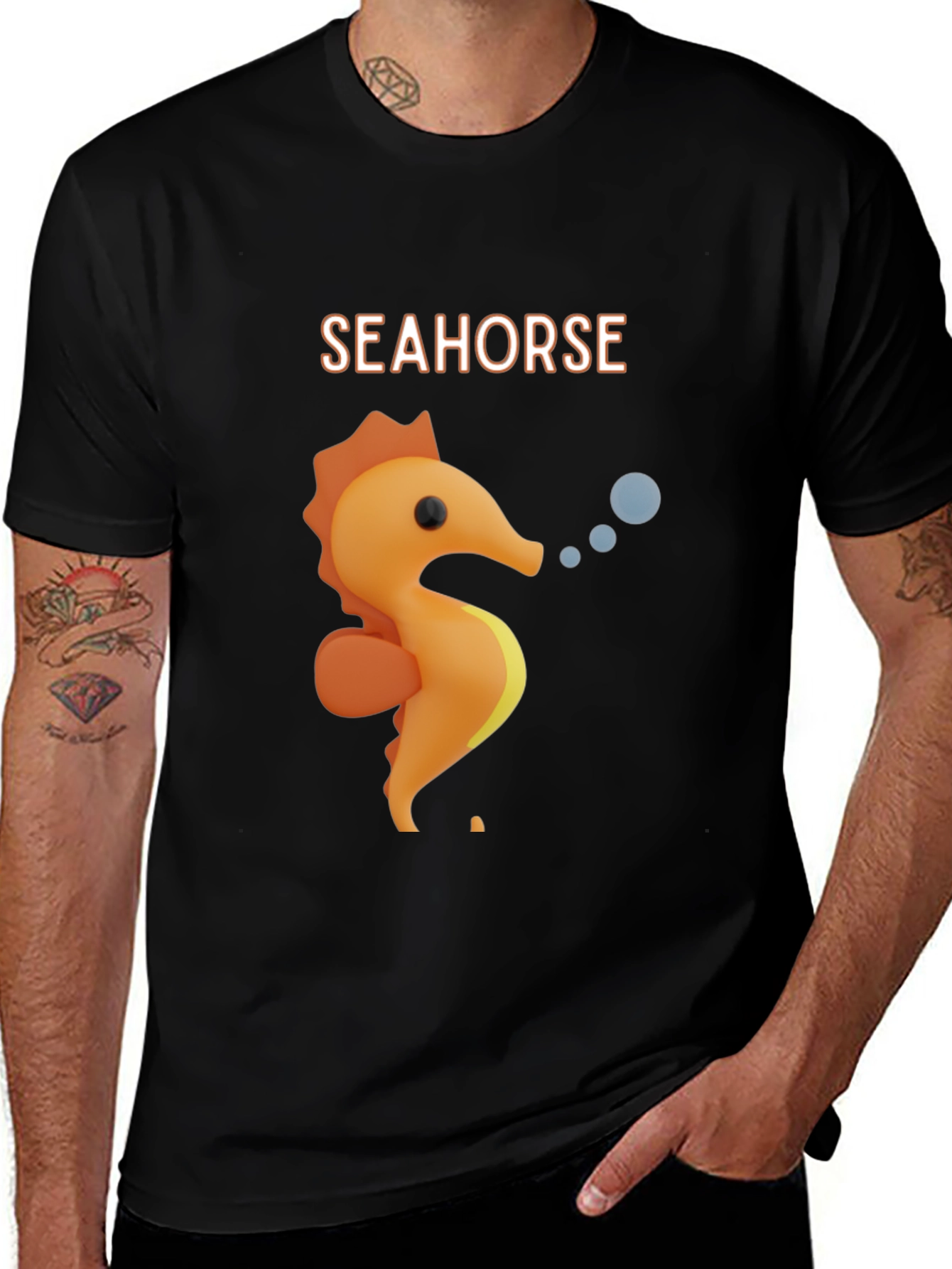 Variant 6 of Seahorse Graphic T-Shirt - Stylish & Unique!