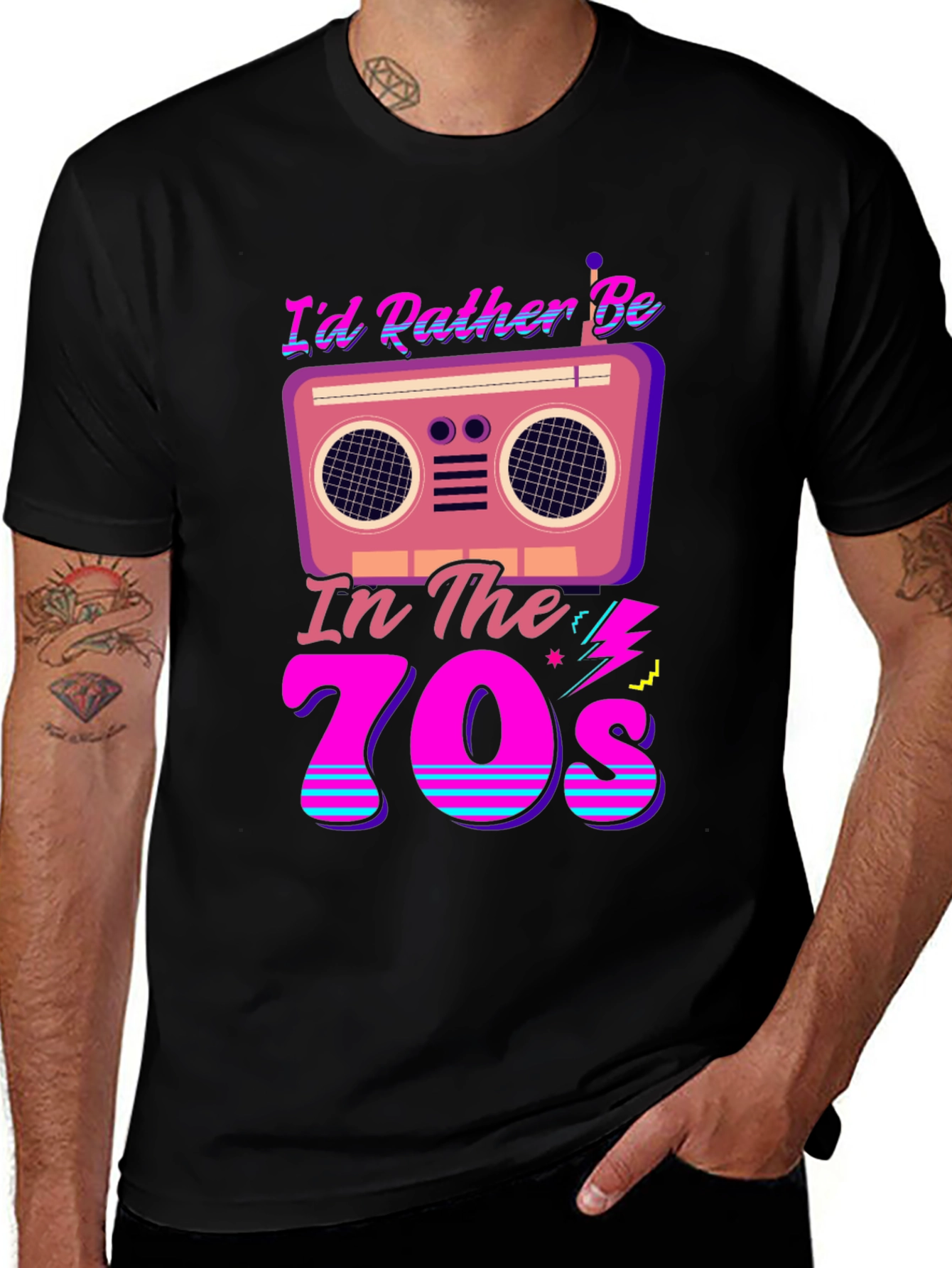 Variant 27 of Retro 70s Radio T-Shirt - Vintage Style