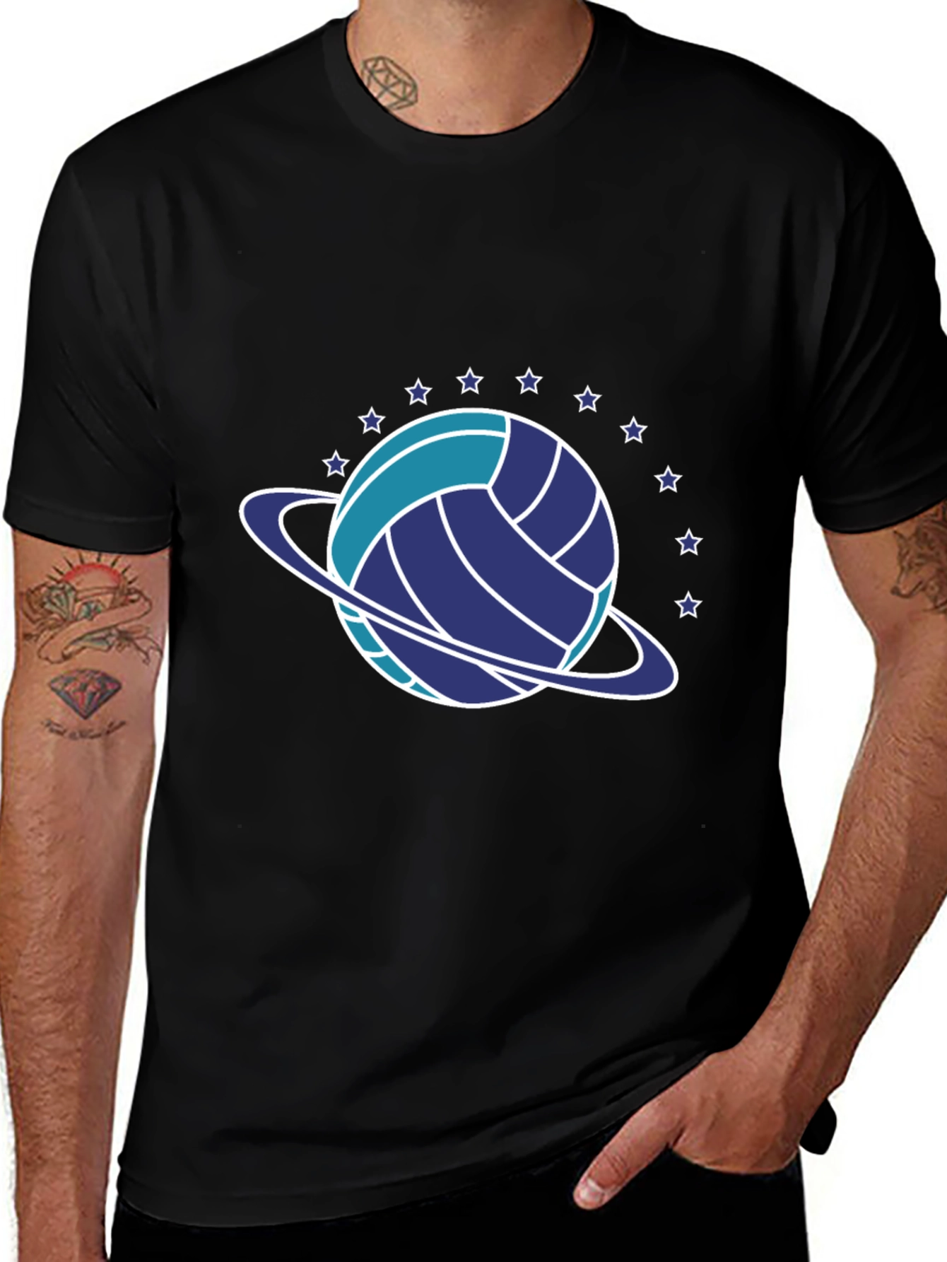 Variant 13 of Volleyball Planet Graphic T-Shirt